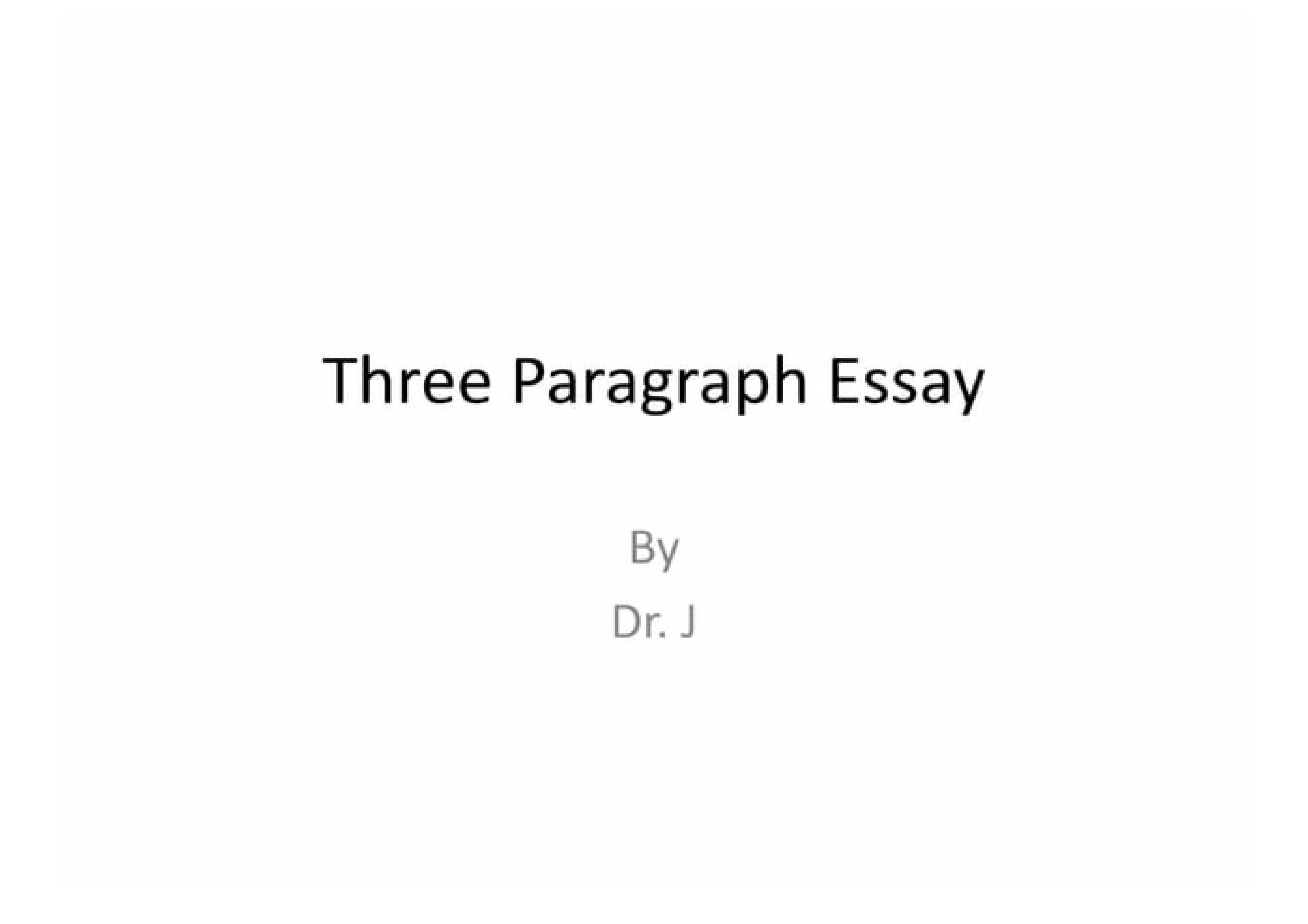 Three Paragraph Essay By Joy Johnson Issuu