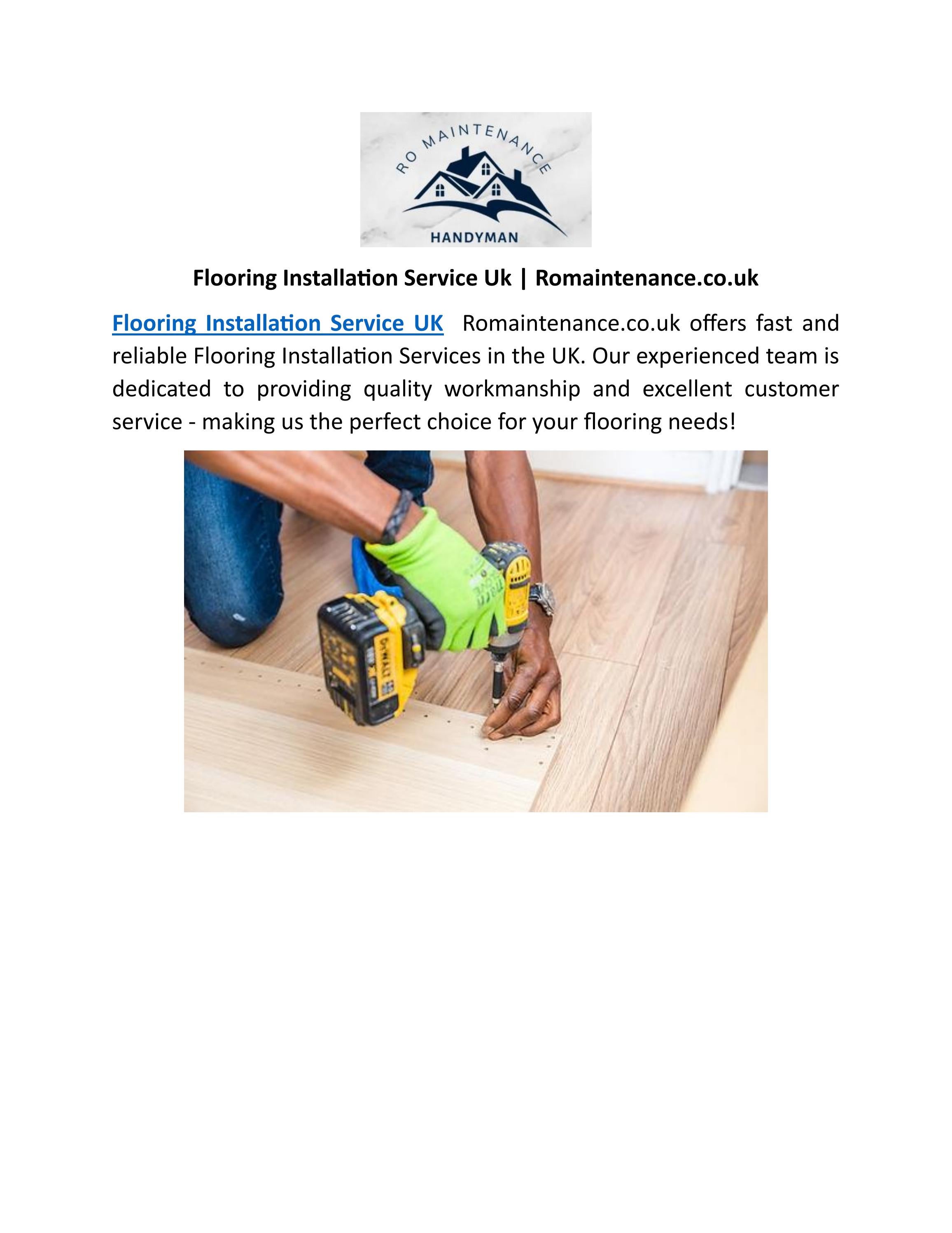 Flooring Installation Service Uk Romaintenance.co.uk by Romaintenance Issuu