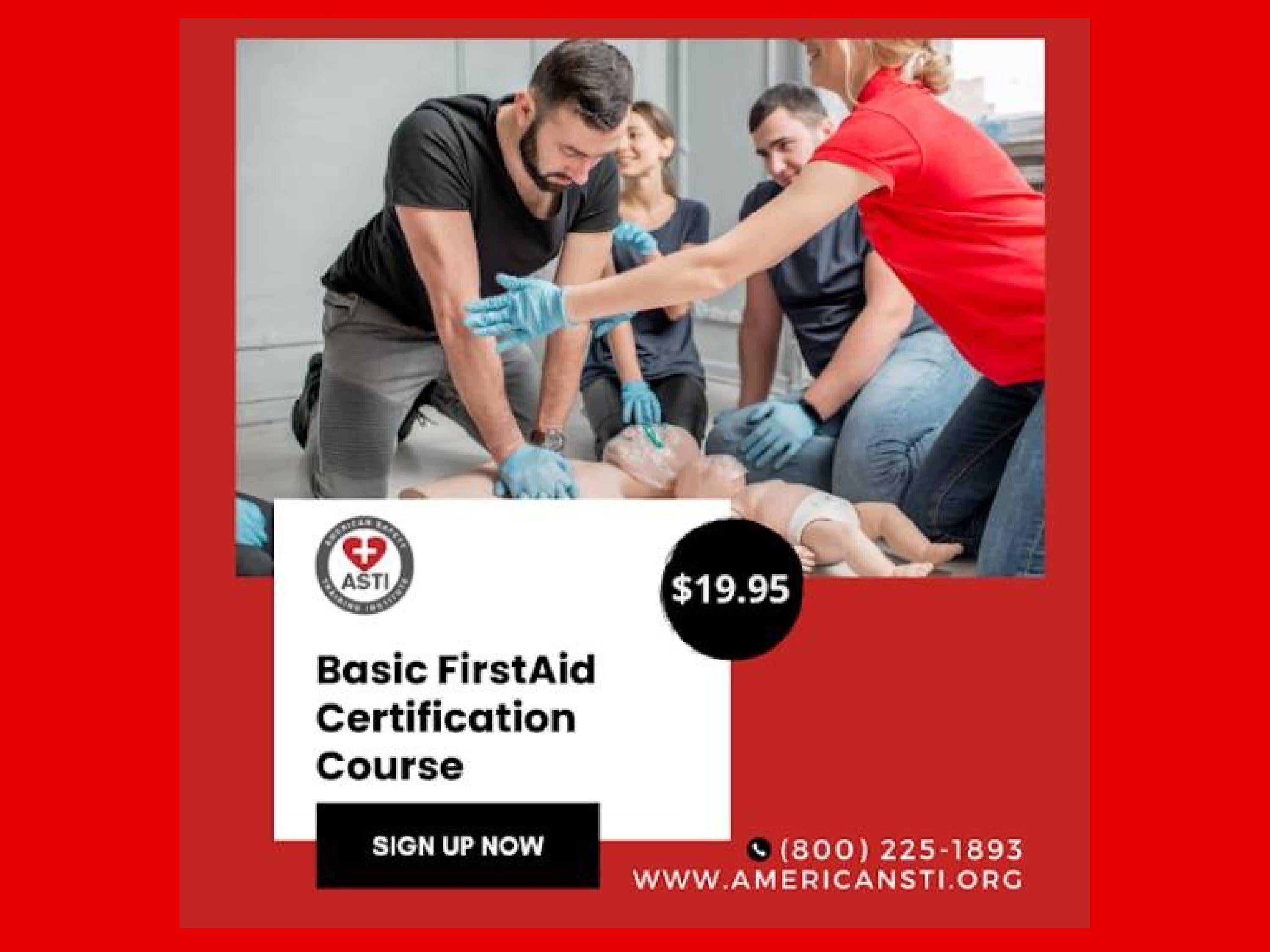 First Aid Certification of American Safety Training Institute by