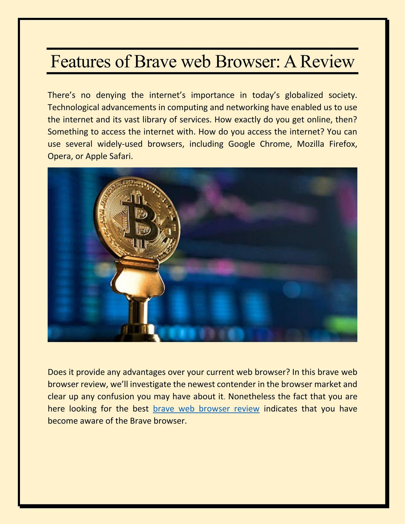 Features of Brave web Browser: A Review by smcconnection - Issuu