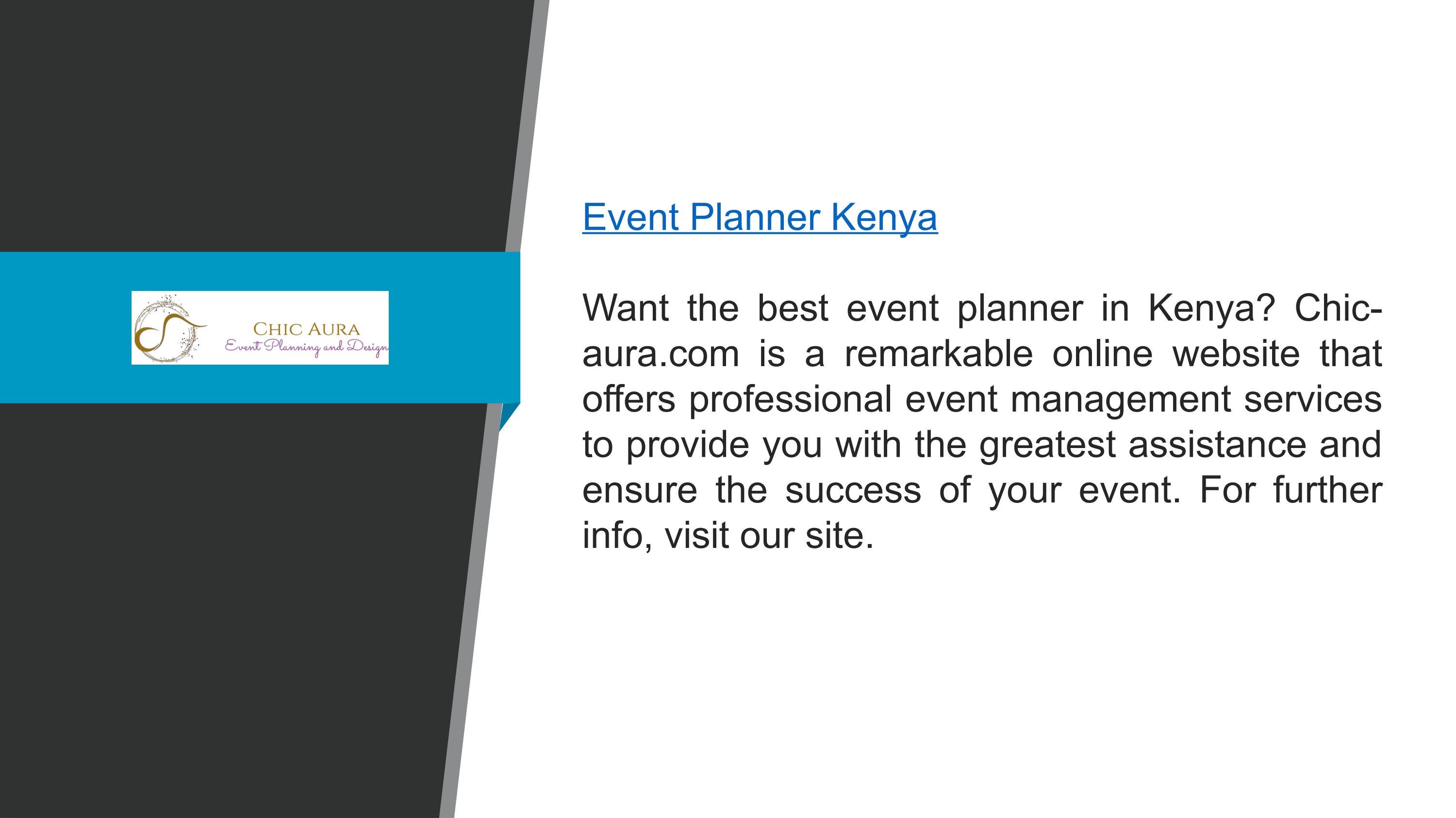 Event Planner Kenya by chicaura Issuu