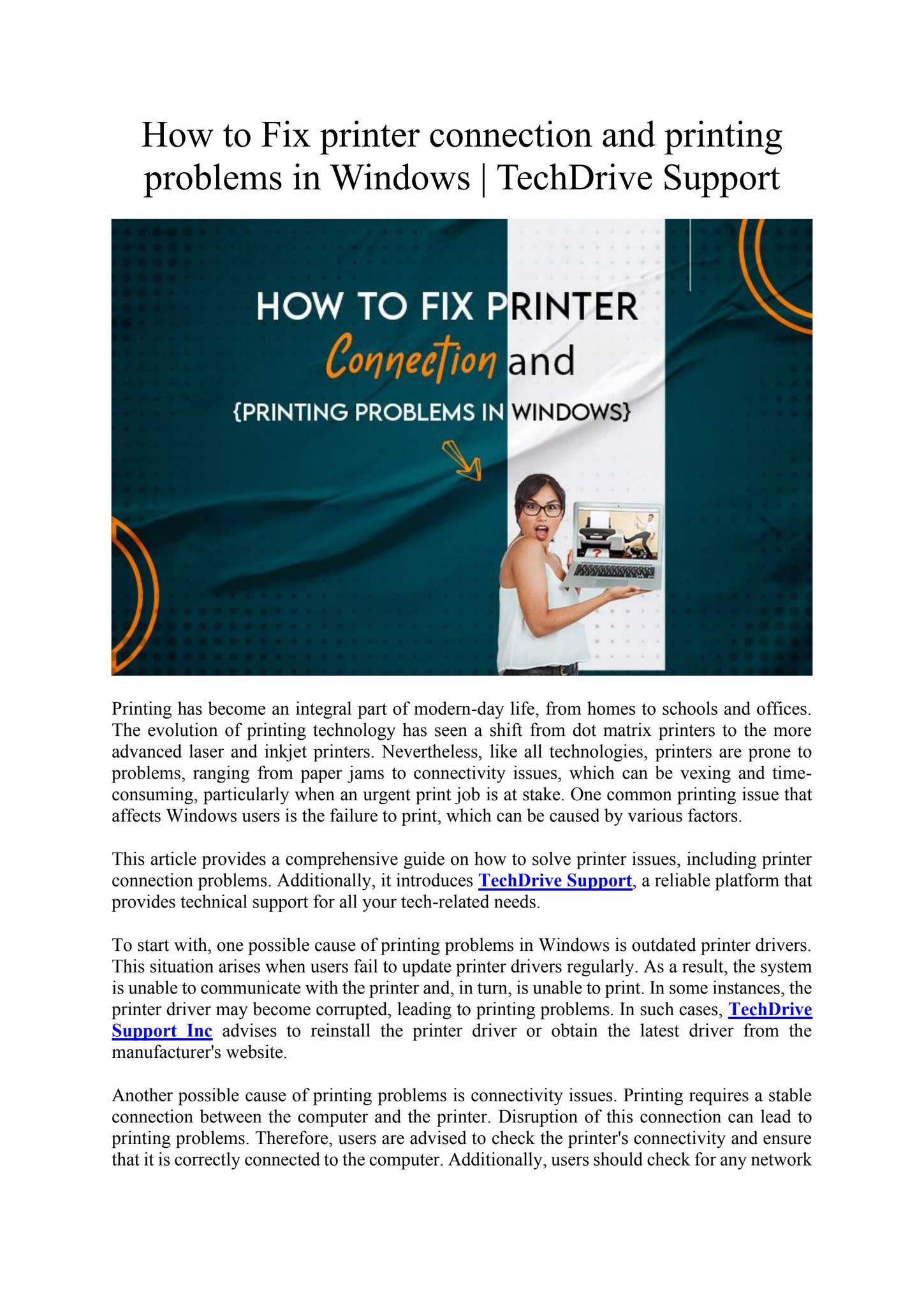 How to Fix printer connection and printing problems in Windows ...