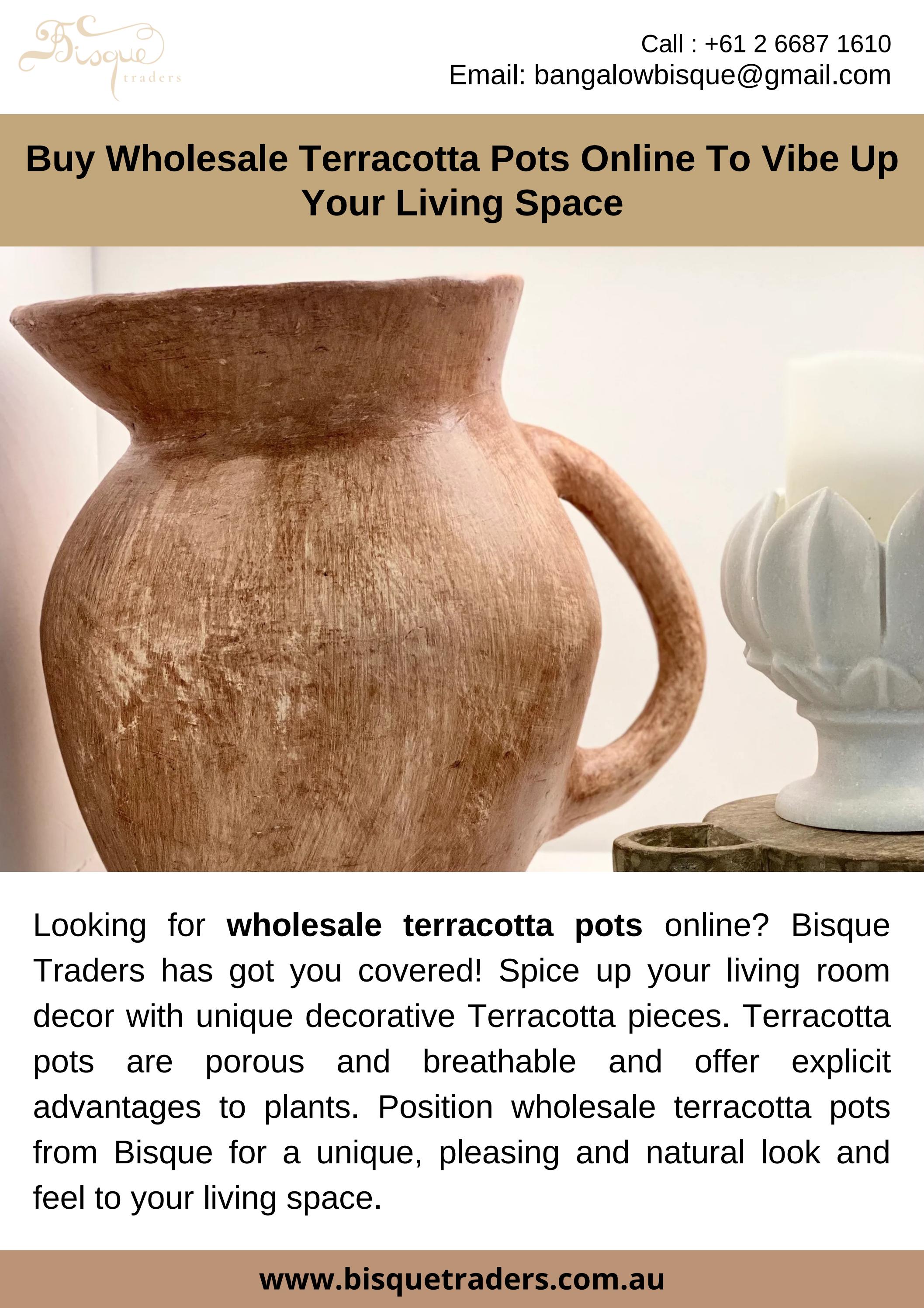 Buy Wholesale Terracotta Pots Online To Vibe Up Your Living Space by