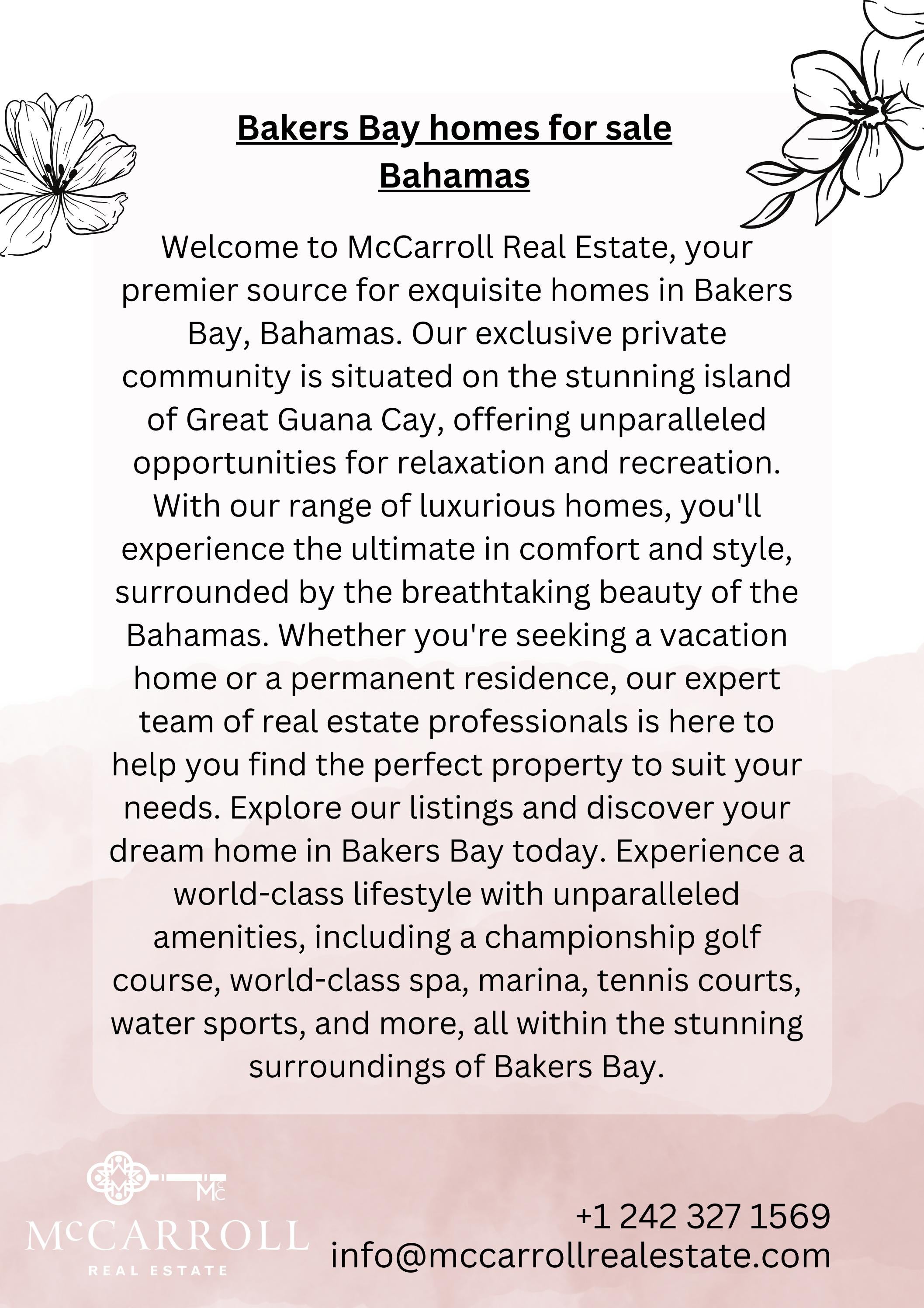 Bakers Bay homes for sale Bahamas by Mccarreal estate03 Issuu