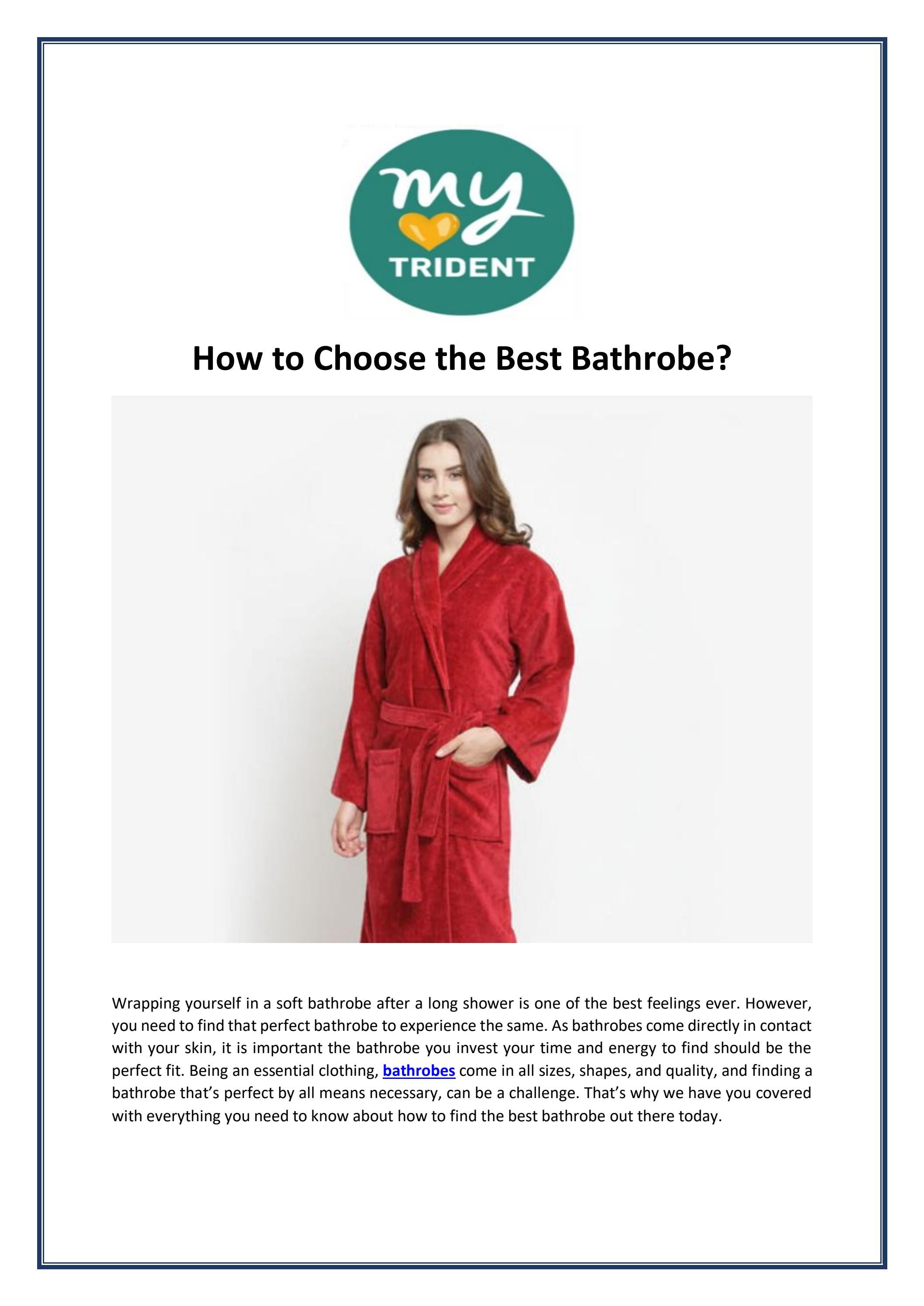 How to Choose the Best Bathrobe? by Priya Chauhan Issuu