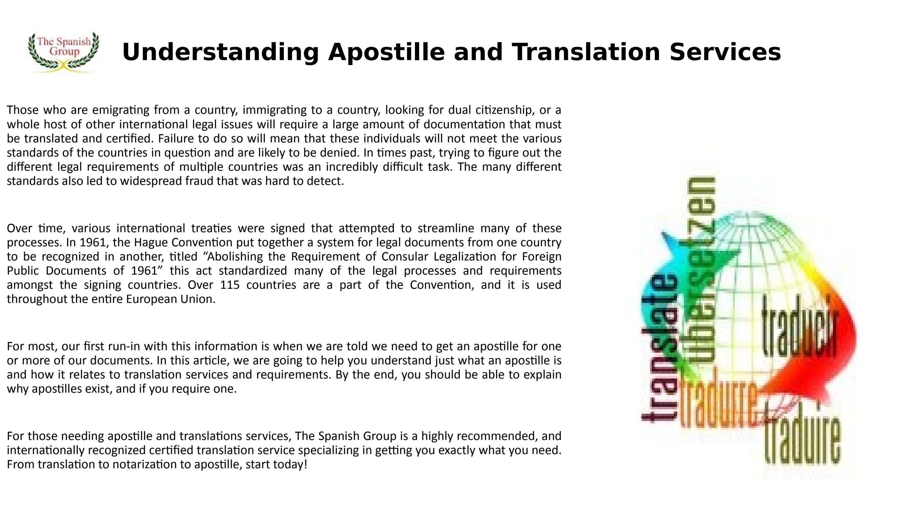 Understanding Apostille and Translation Services by thesgroup Issuu
