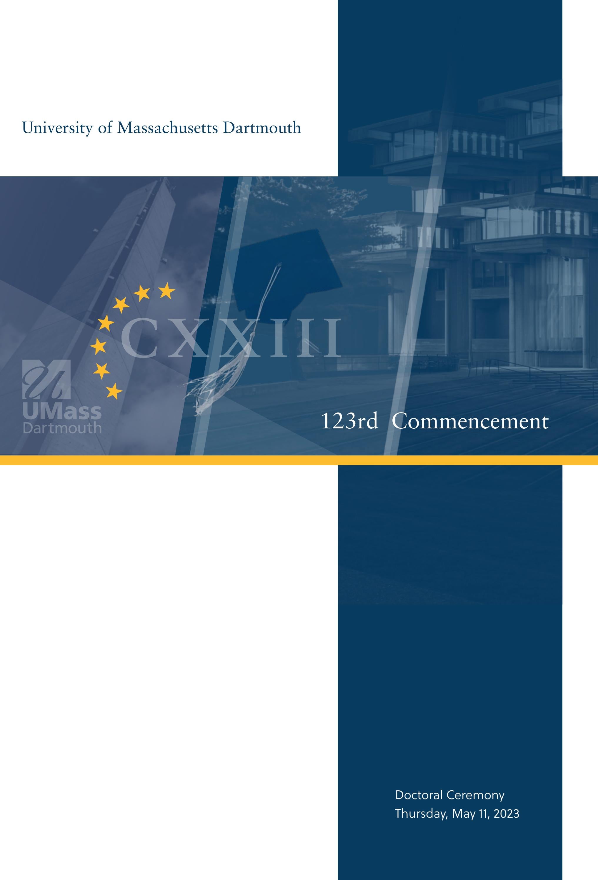 UMass Dartmouth Doctoral Commencement Program 2023 by UMass Dartmouth