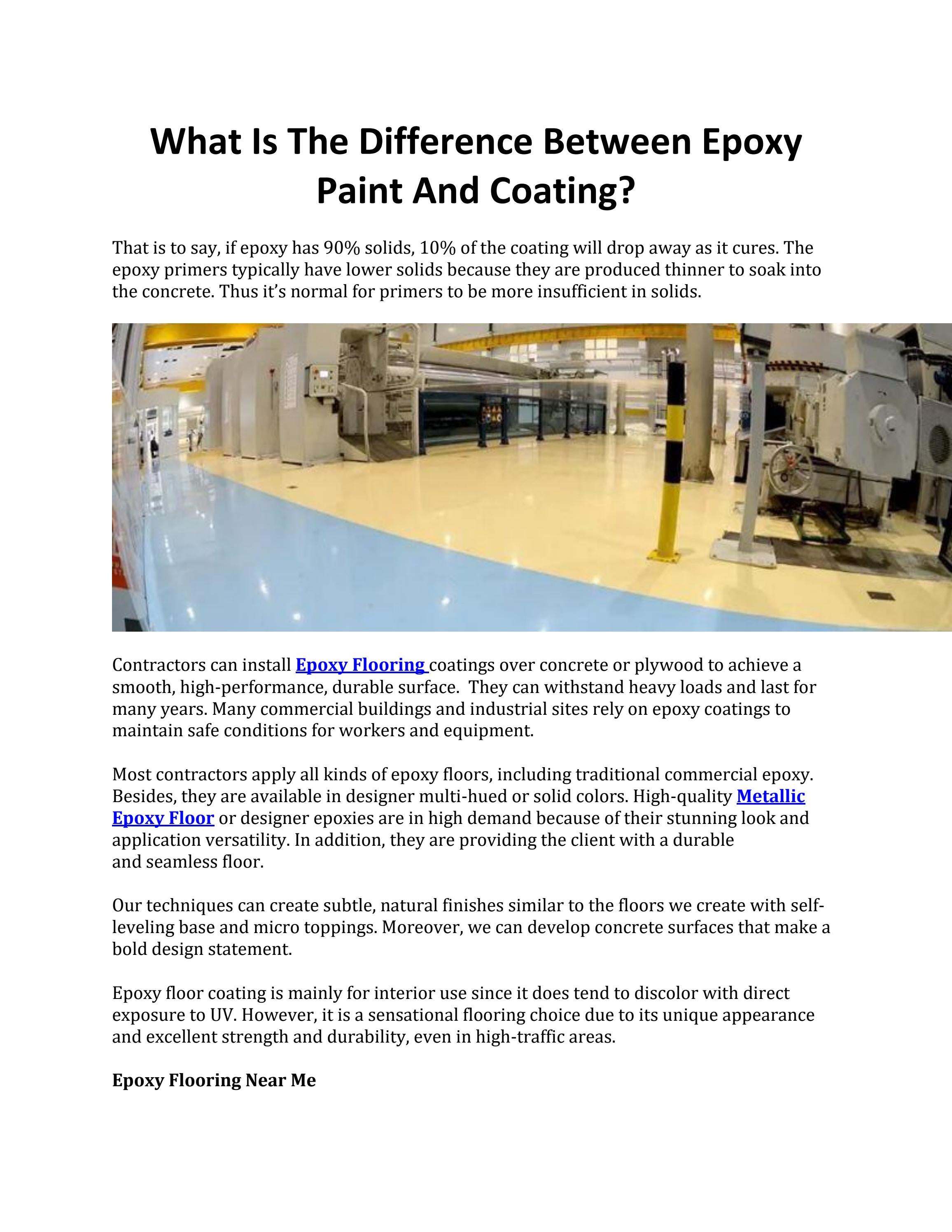 What Is The Difference Between Epoxy Paint And Coating? by jlexbor05