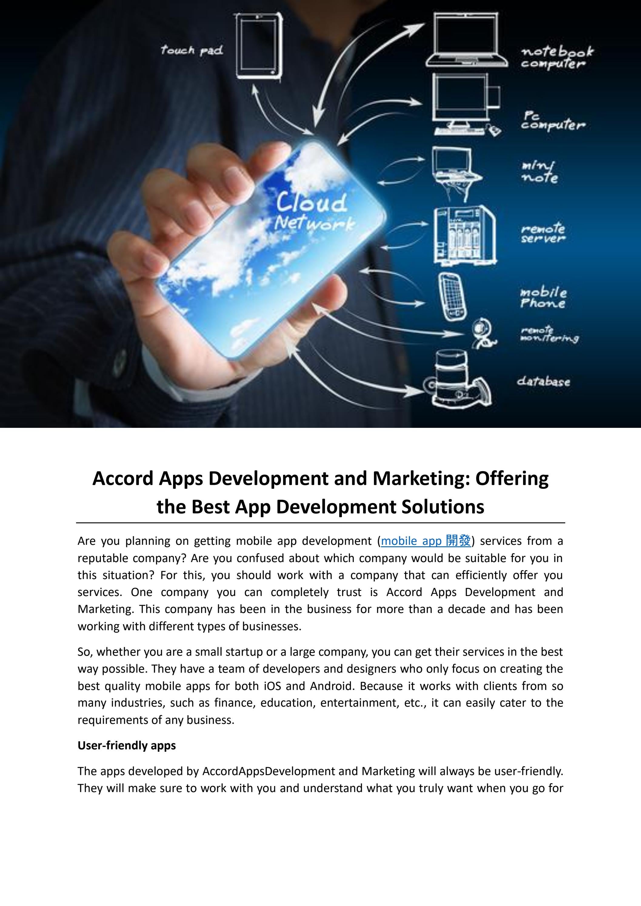 Accord Apps Development and Marketing Offering the Best App