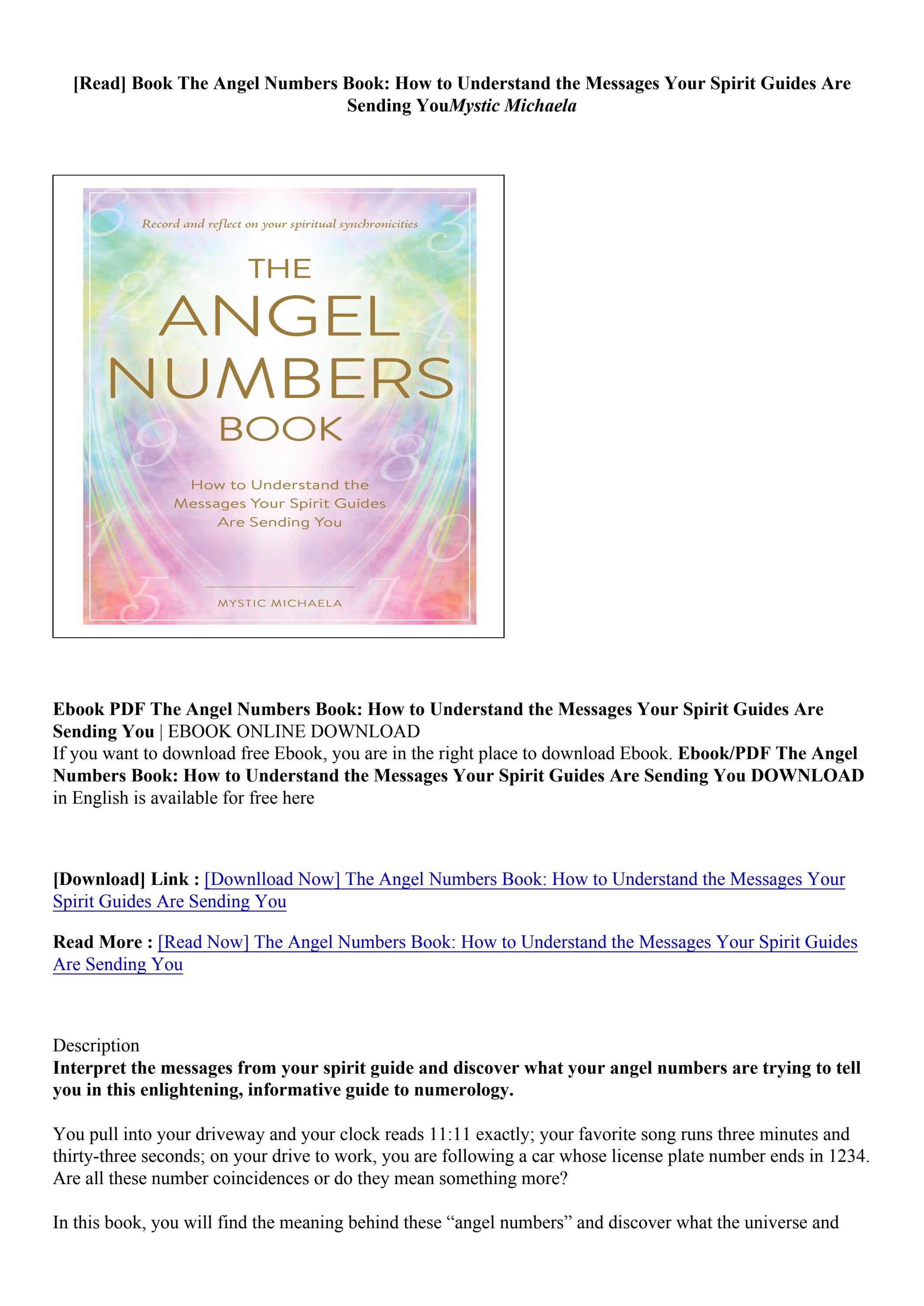 (PDF Download) The Angel Numbers Book How to Understand the Messages