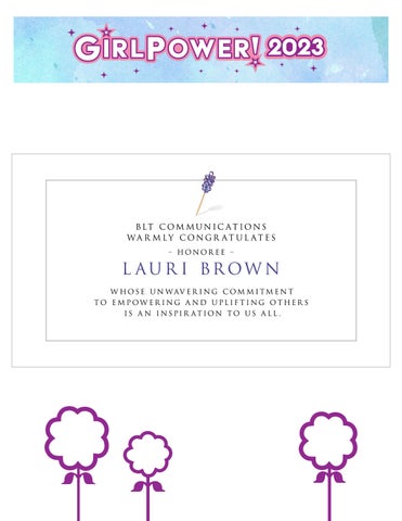 Lauri Brown 2023 GirlPower Tribute Journal 第 14 页