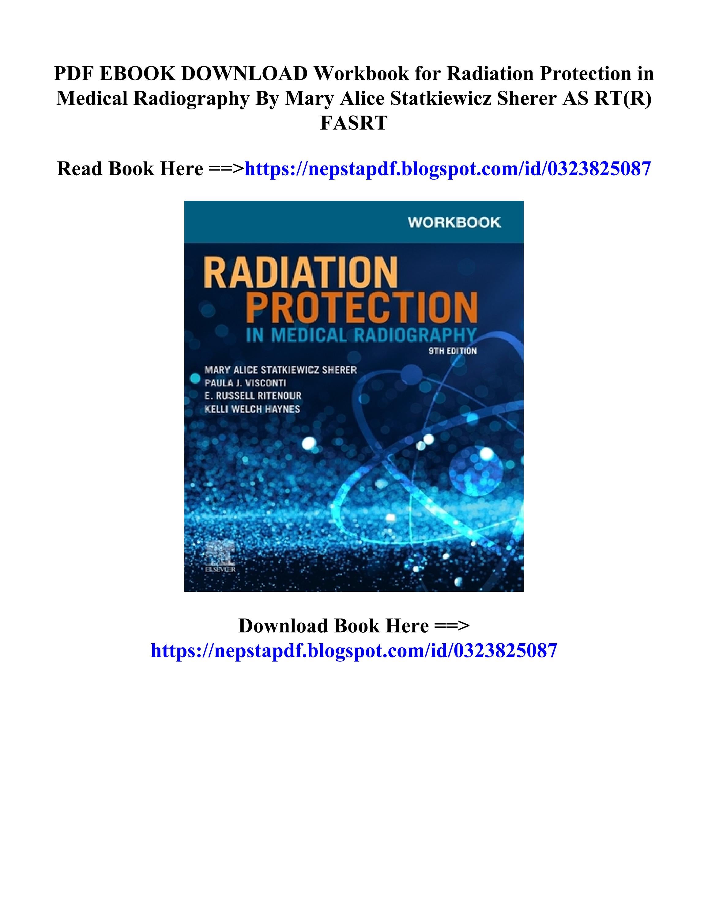 Download Workbook for Radiation Protection in Medical Radiography