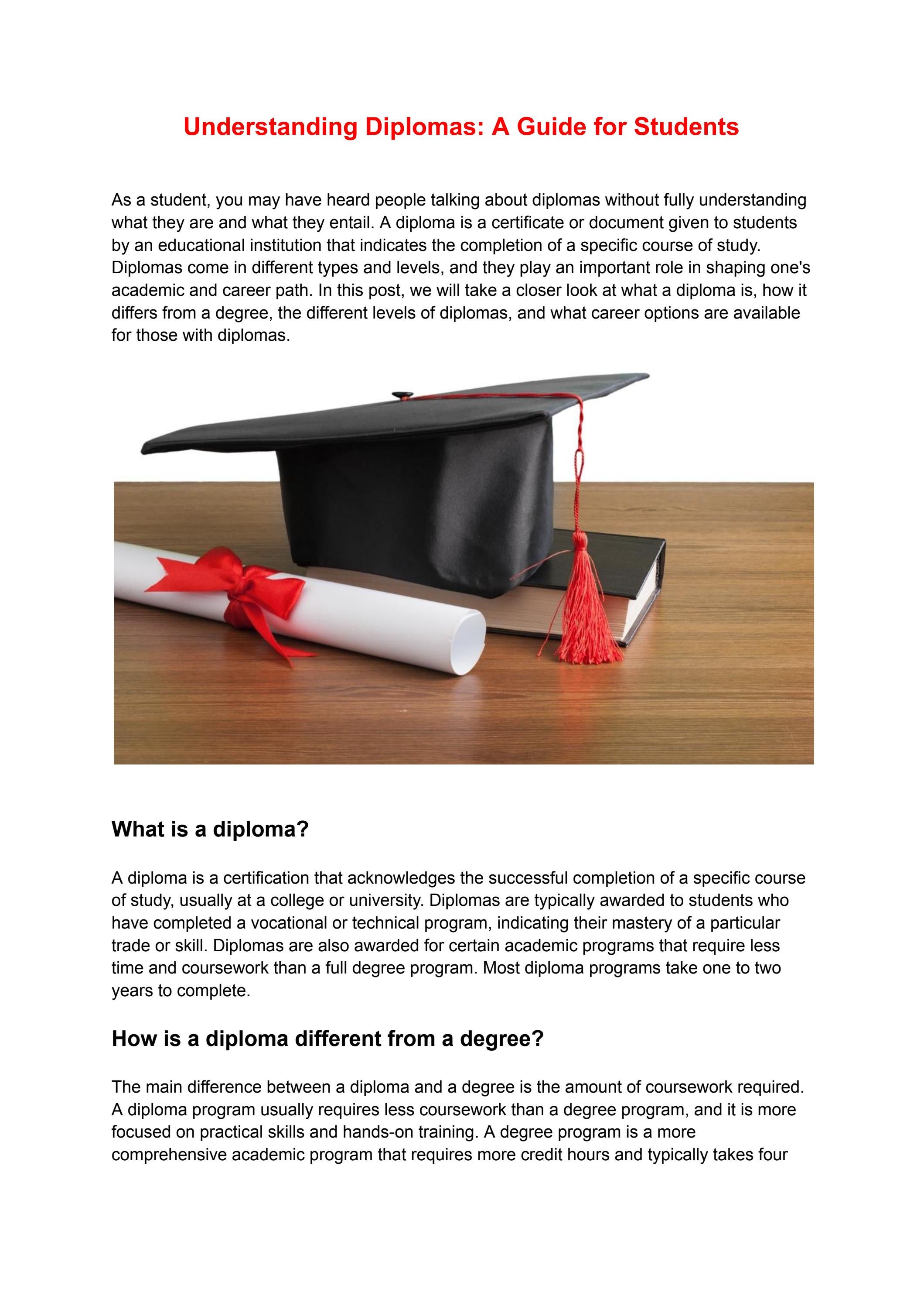 What Are Diplomas A Guide For Students By Riya Sharma Issuu