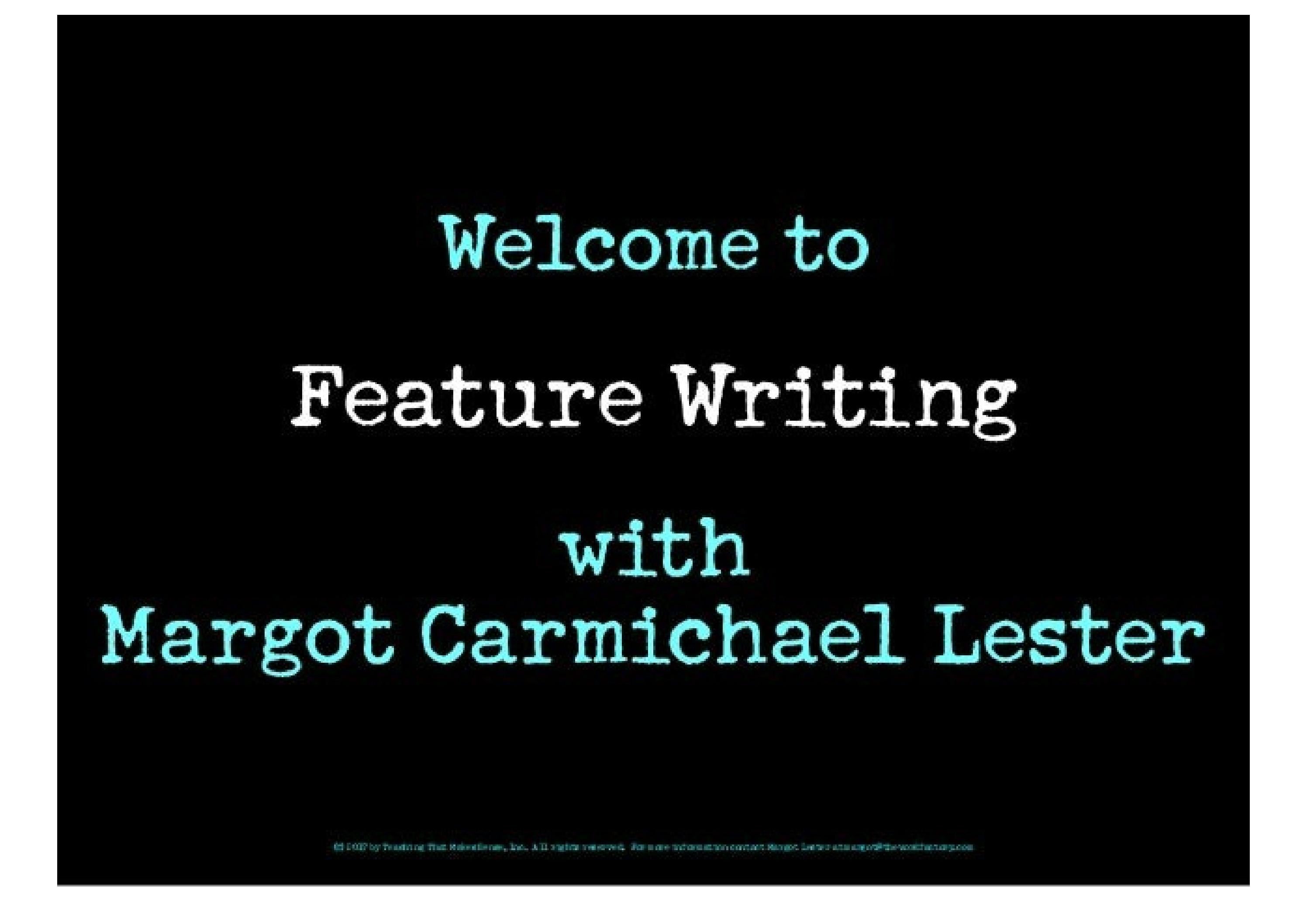 How To Write A Feature Story By Anjanette Savage Issuu