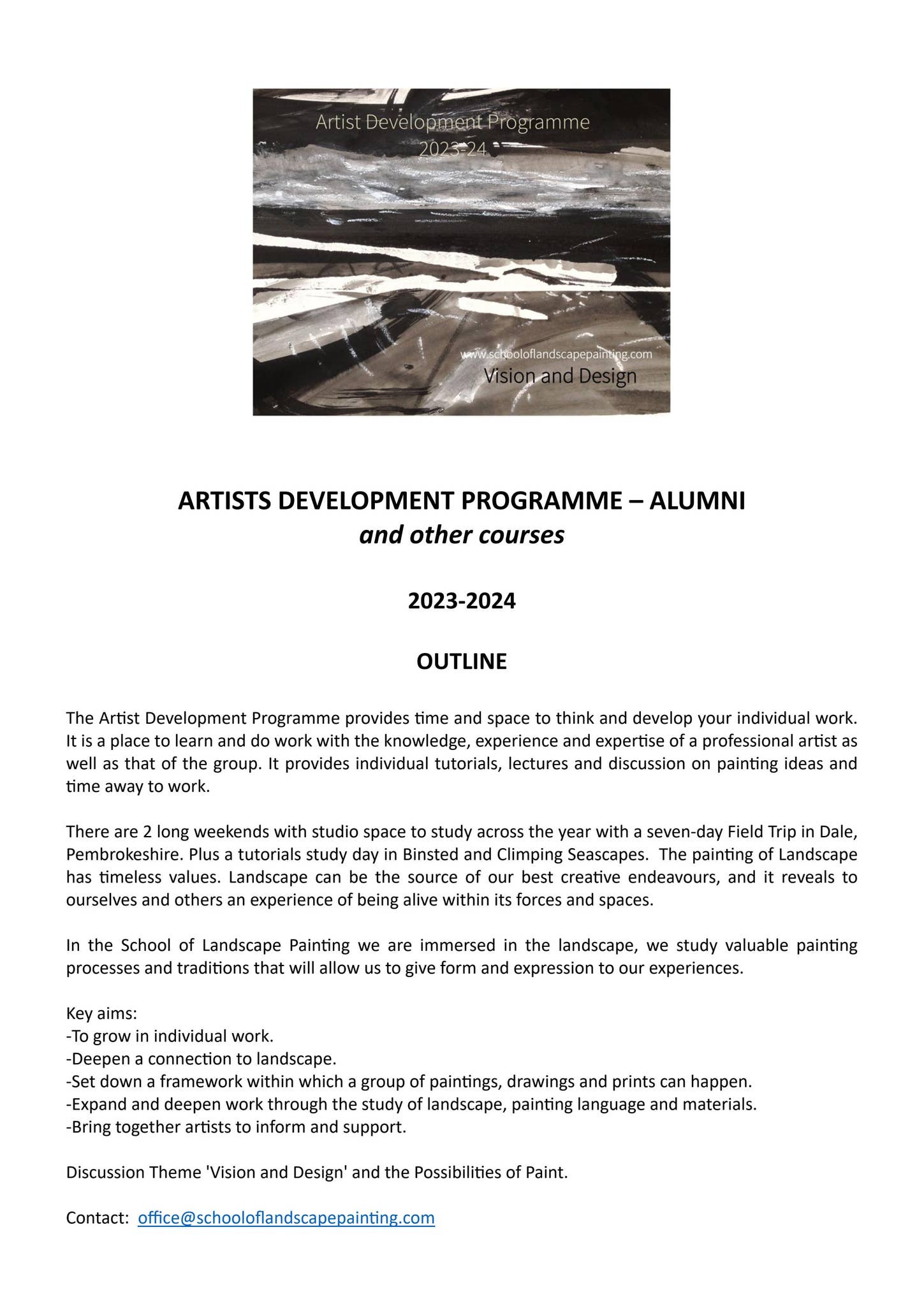 Artists Development Programme by schooloflandscapepainting - Issuu