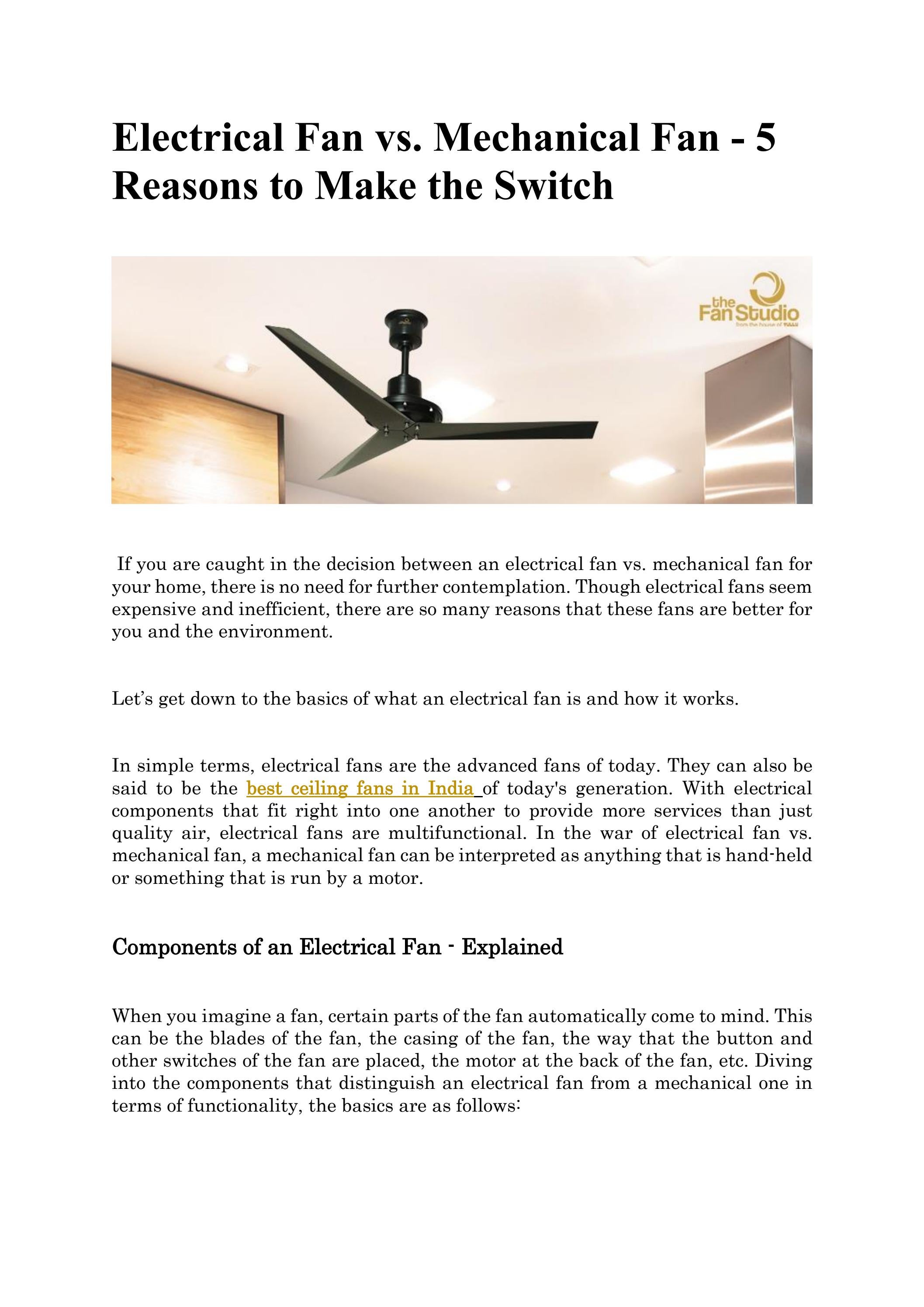 Electrical Fan vs. Mechanical Fan 5 Reasons to Make the Switch by The