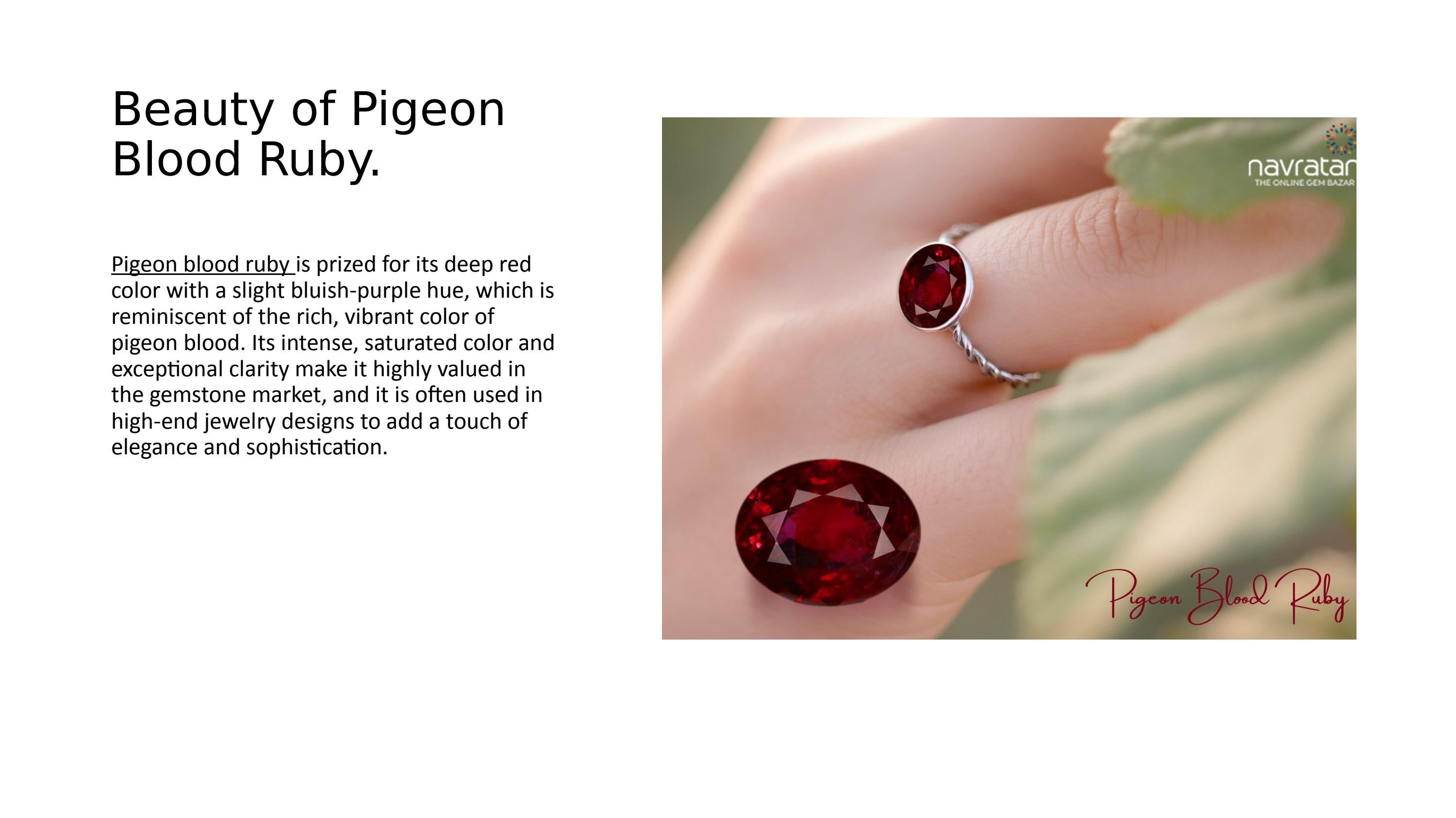 Buy this beautiful pigeon blood ruby by Navratan online gemstone Issuu