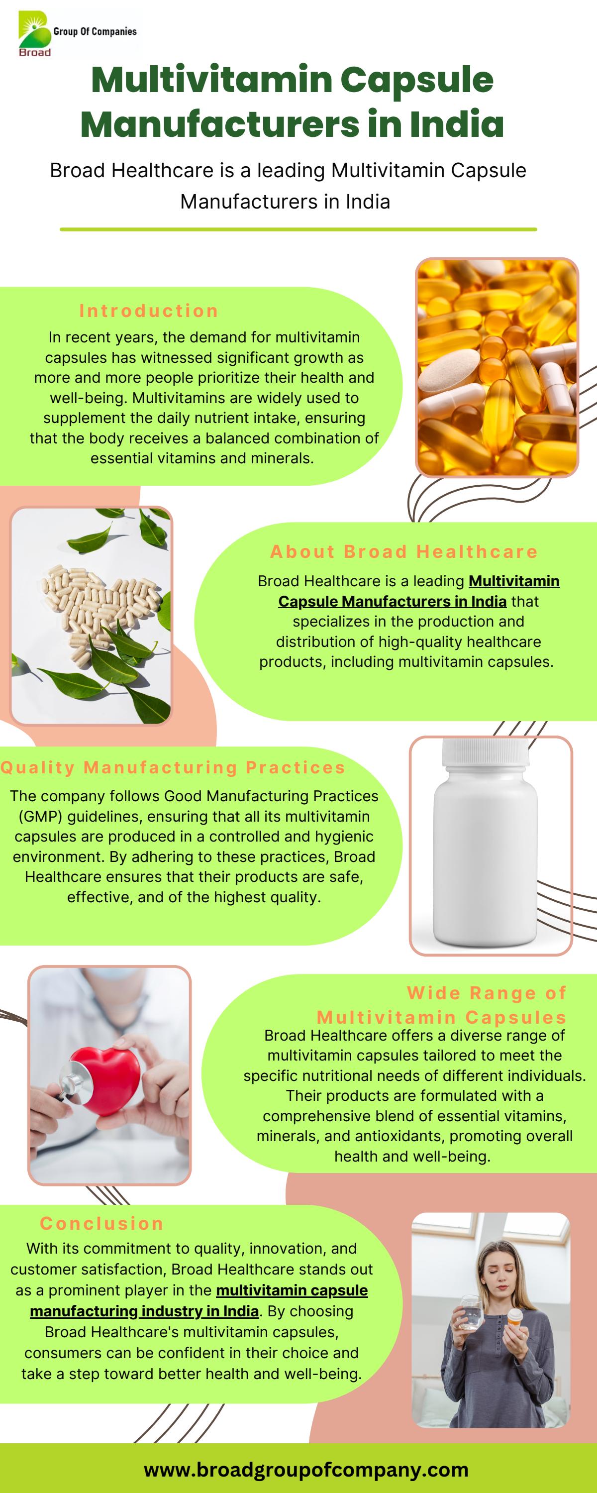 Multivitamin Capsule Manufacturers in India by Broad Tab Issuu
