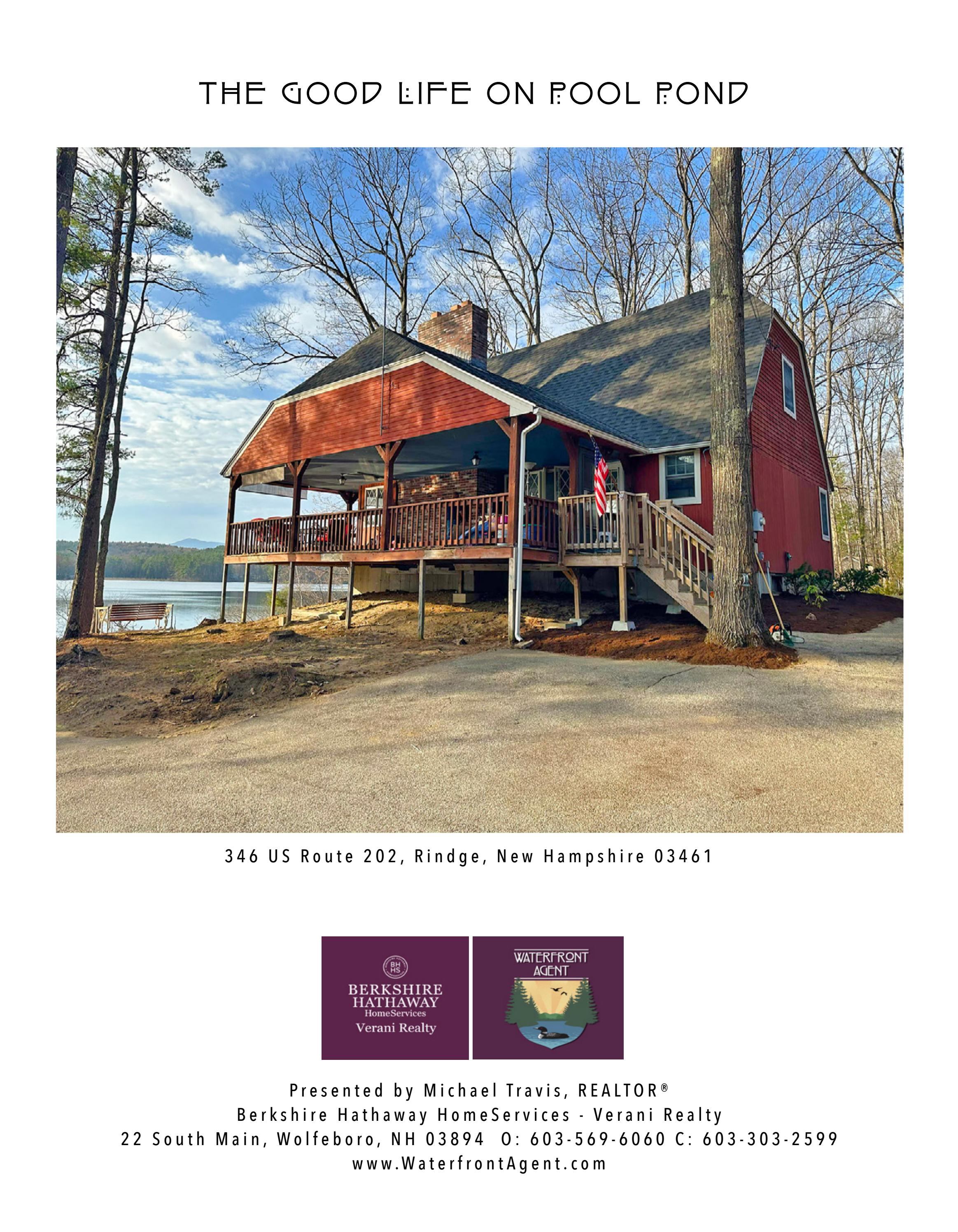 The Good Life on Pool Pond in Rindge NH by New Hampshire's Finest Real