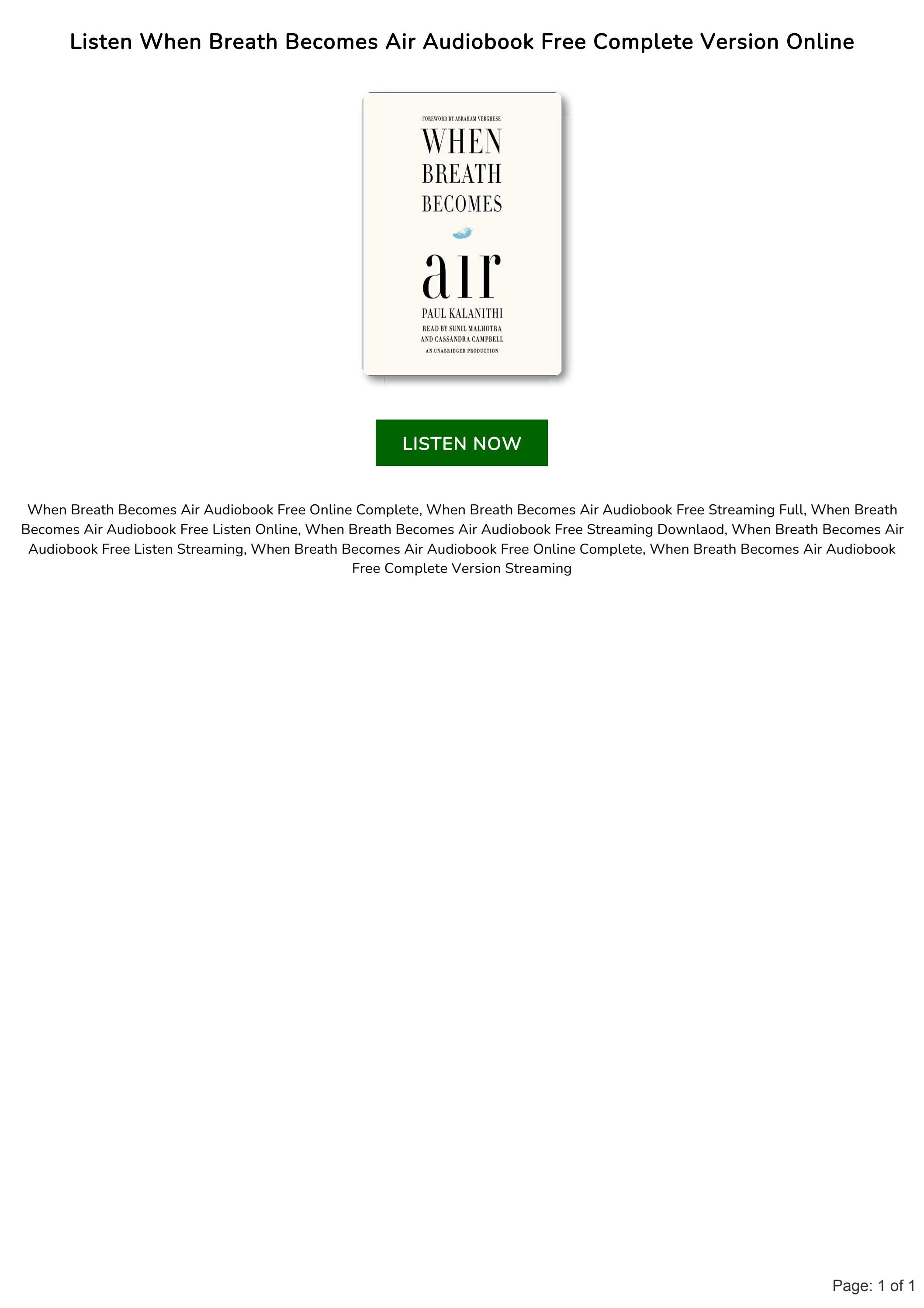 When Breath Becomes Air Listen Online Audiobook By NatachaMilka Issuu when-breath-becomes-air-listen-online-audiobook-by-natachamilka-issuu