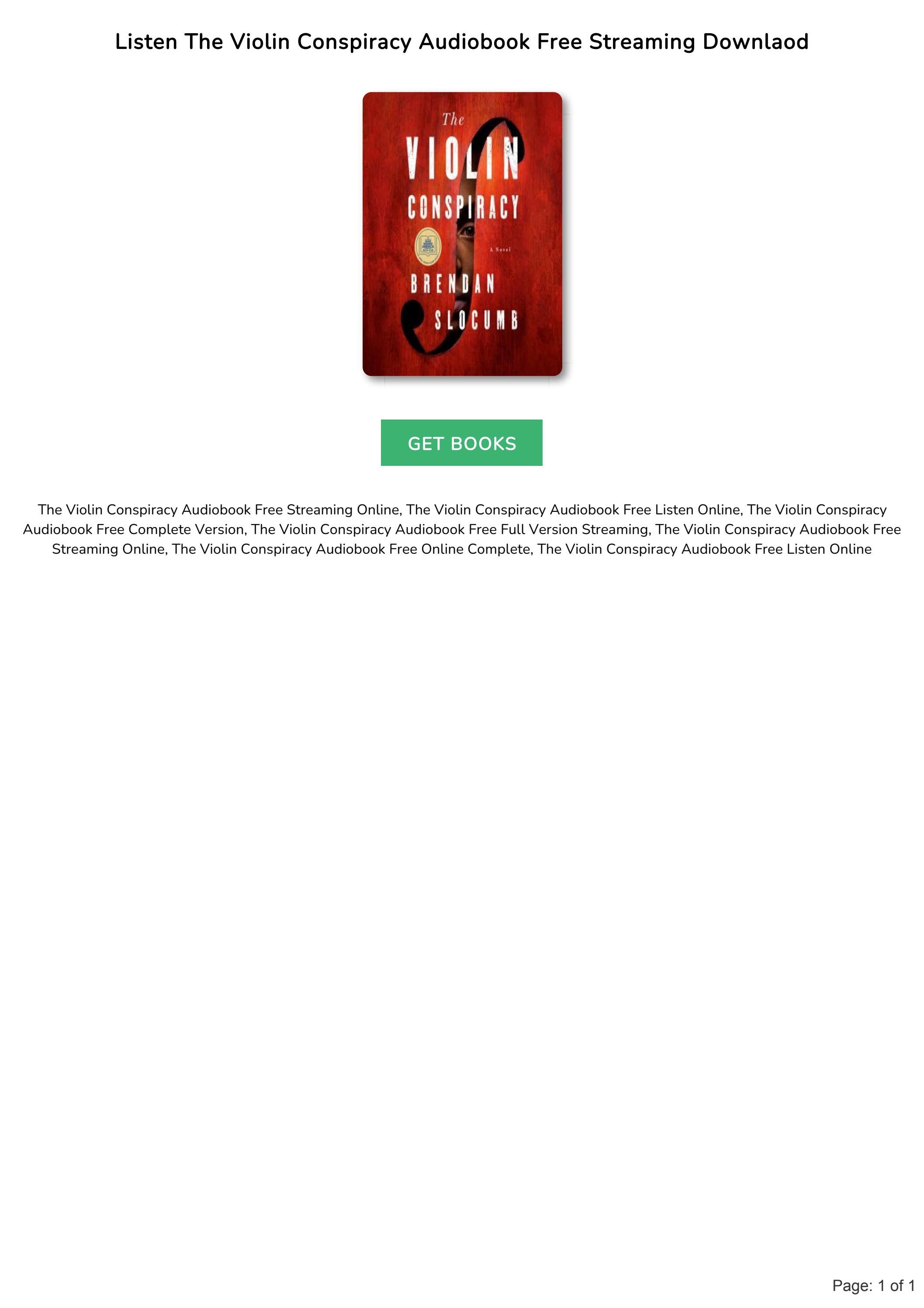 The Violin Conspiracy Full Audiobook Free by NatachaMilka Issuu