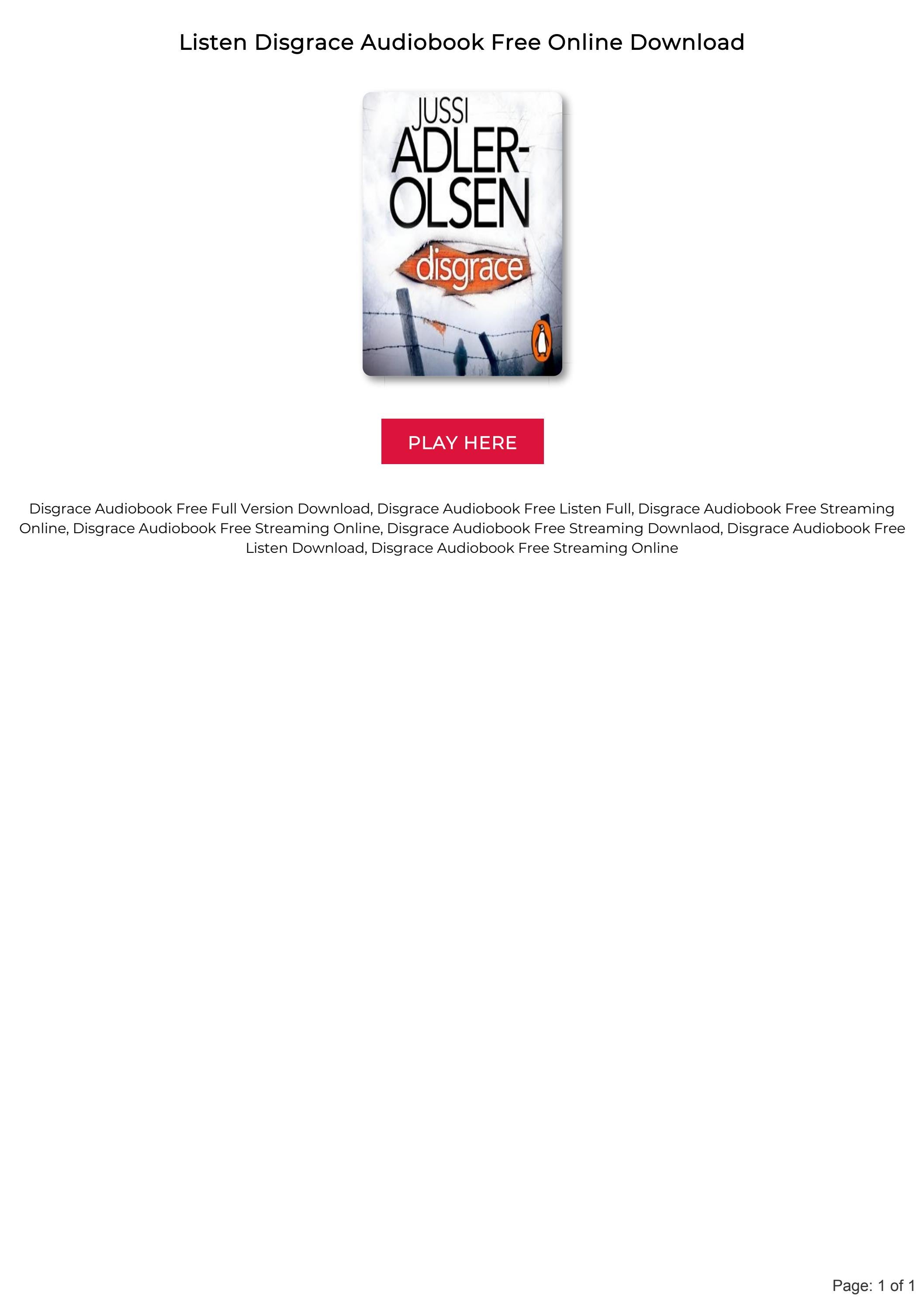 Disgrace Audiobook Free Full Version by NatachaMilka - Issuu