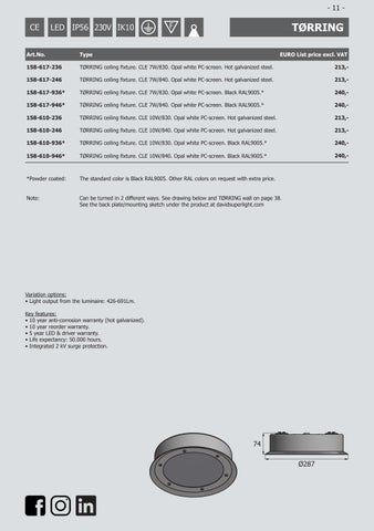 David Super-Light 灯饰目录 · Pricelist 1/4 2023 - 第 11 页