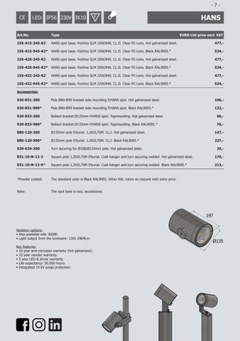 David Super-Light 灯饰目录 · Pricelist 1/4 2023 - 第 7 页