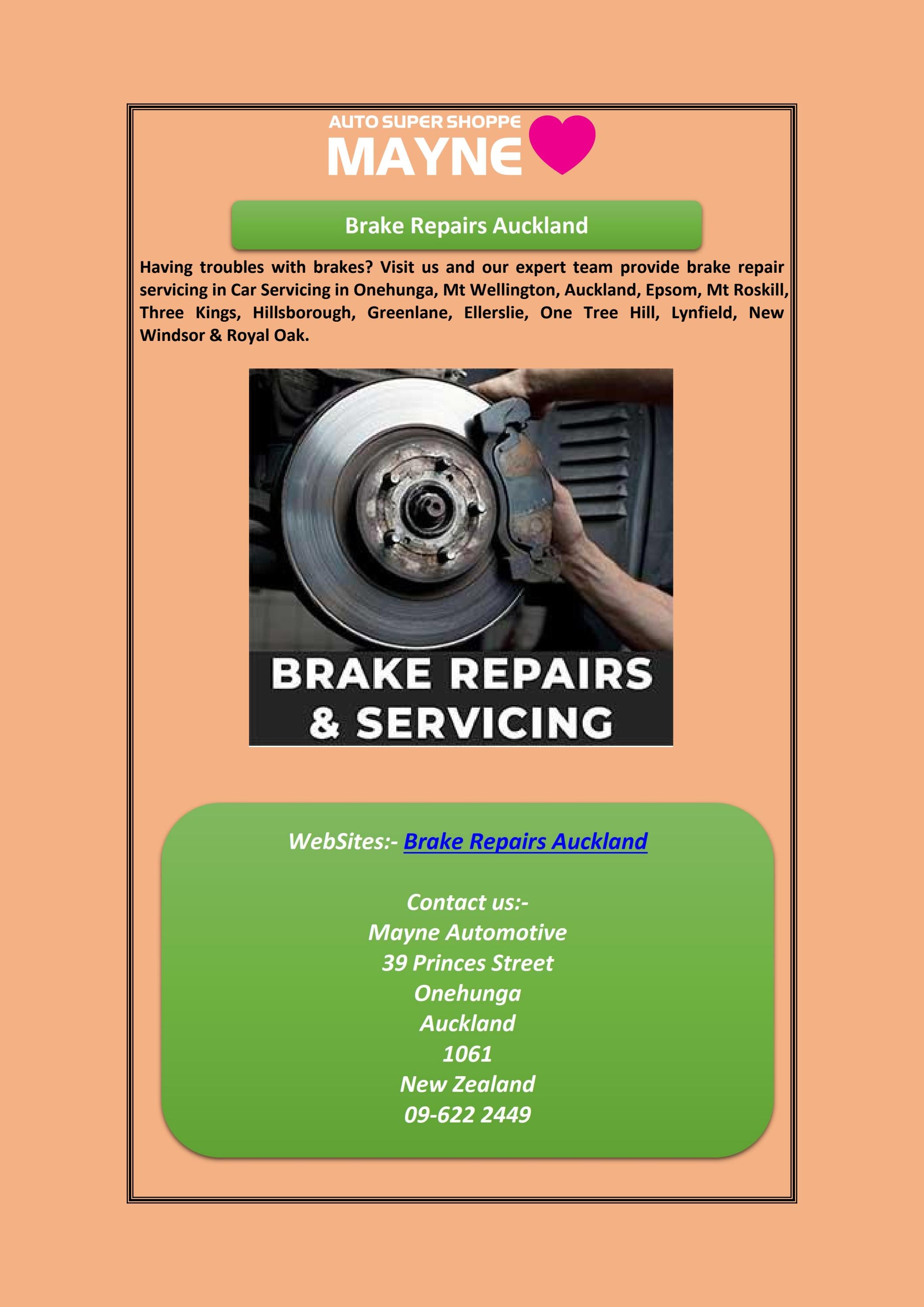 Brake Repairs Auckland by Mayne Automotive Issuu