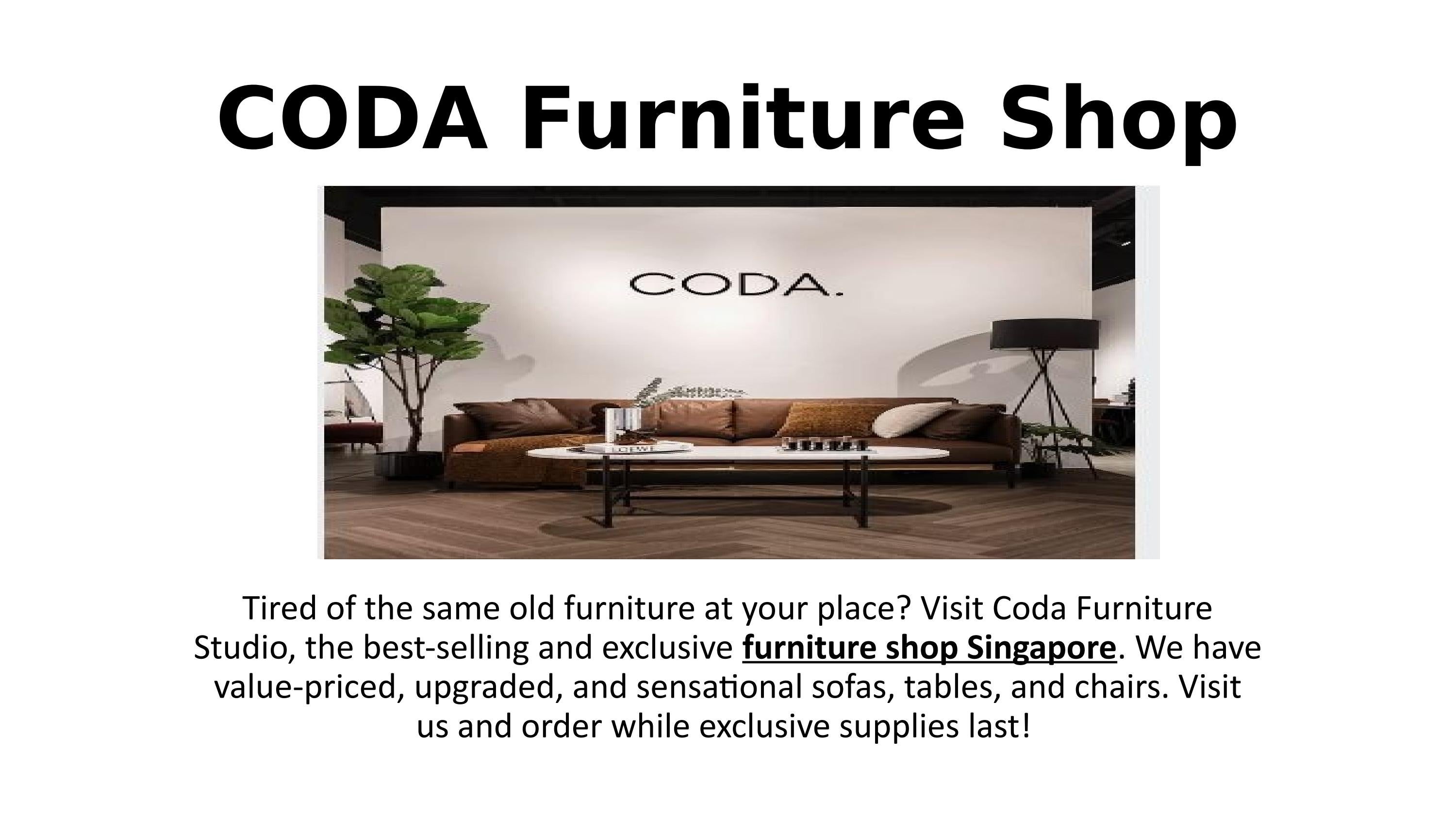 Best Furniture Shop Singapore CODA by CODA Furniture Studio Issuu