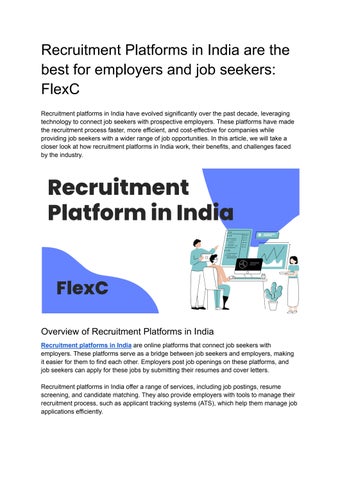 Recruitment Platforms in India are the best for employers and job 