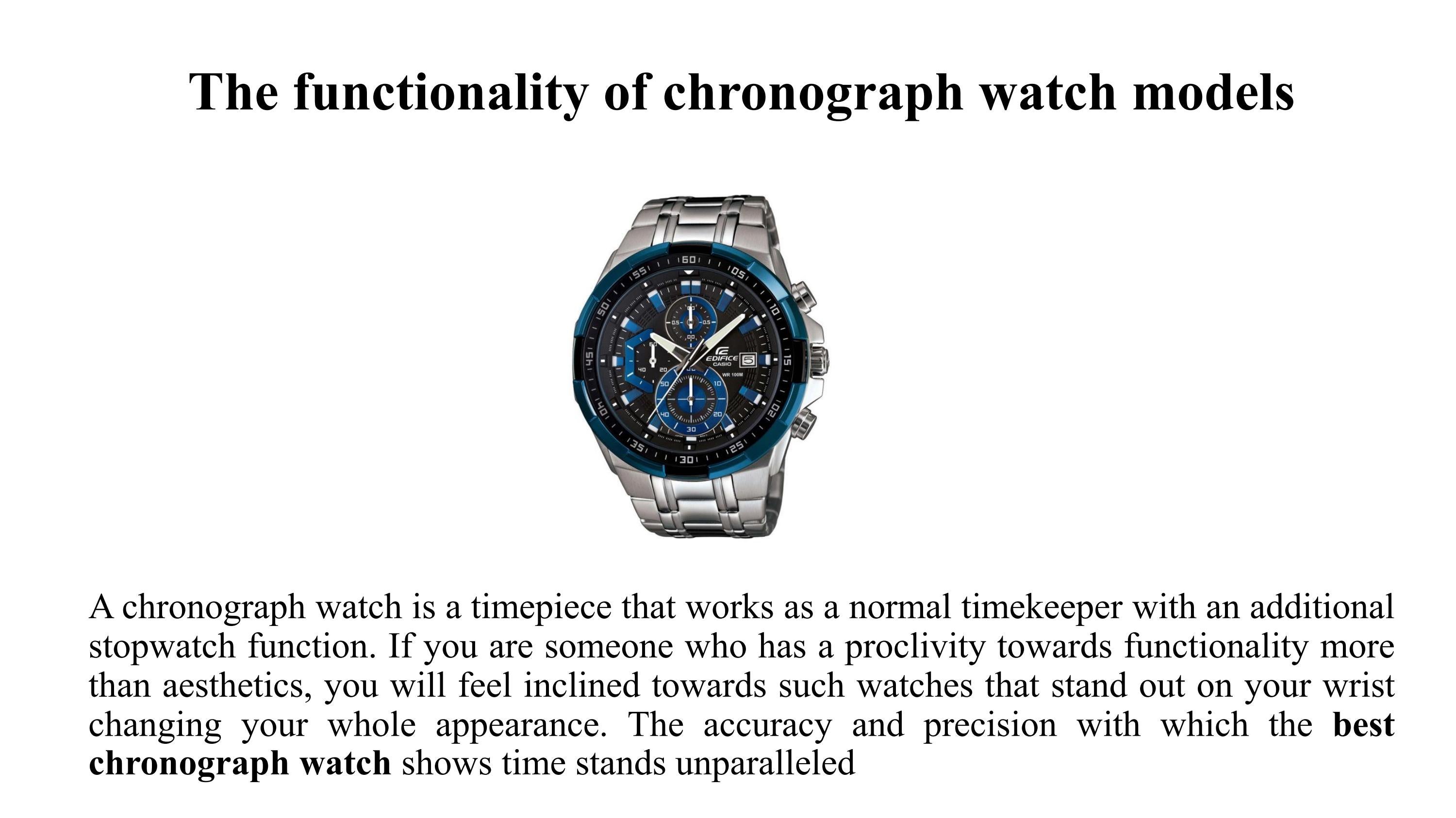 The functionality of chronograph watch models by Casio India Shop Issuu