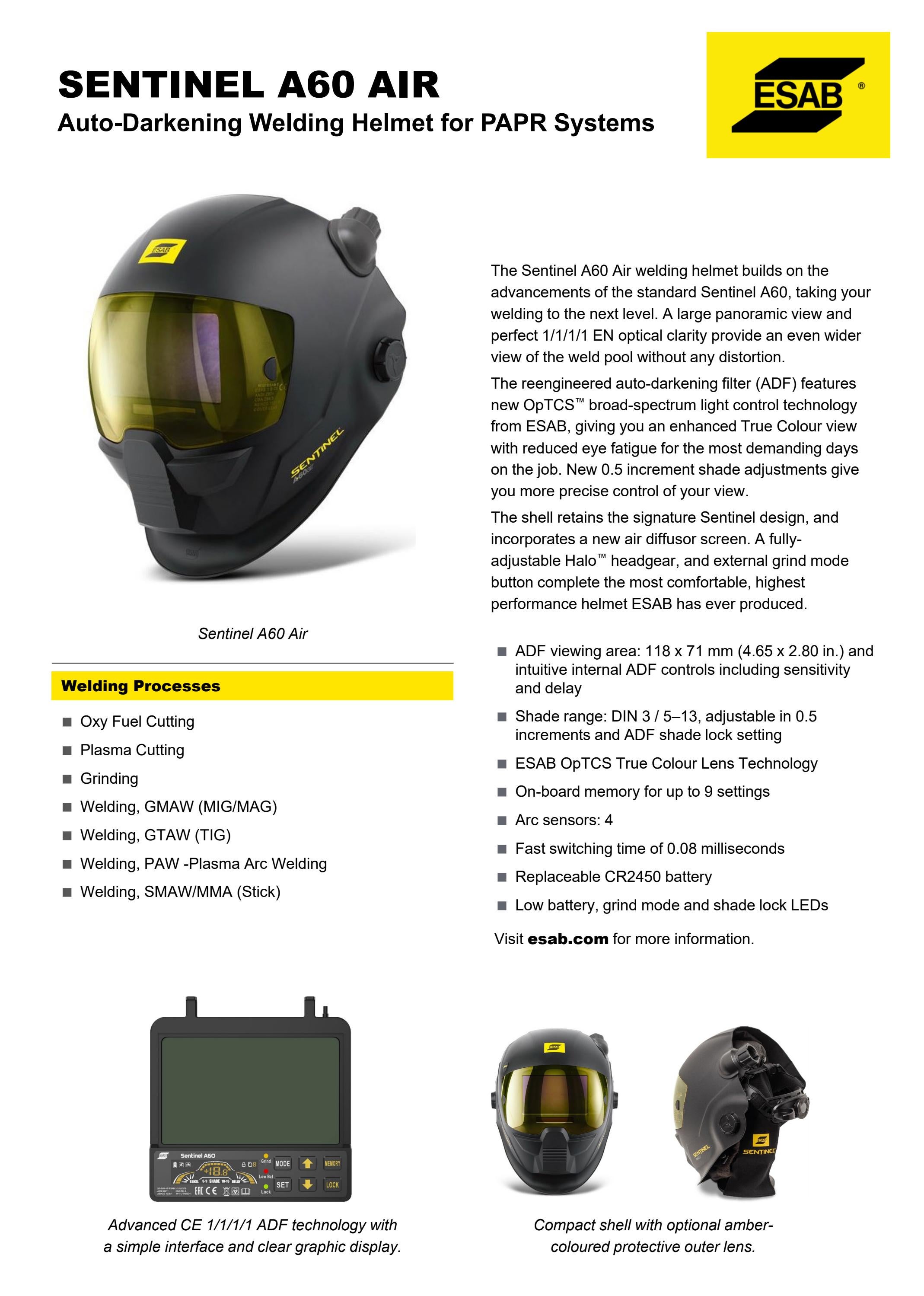 ESAB SENTINEL A60 PAPR by United Welding Supplies - Issuu