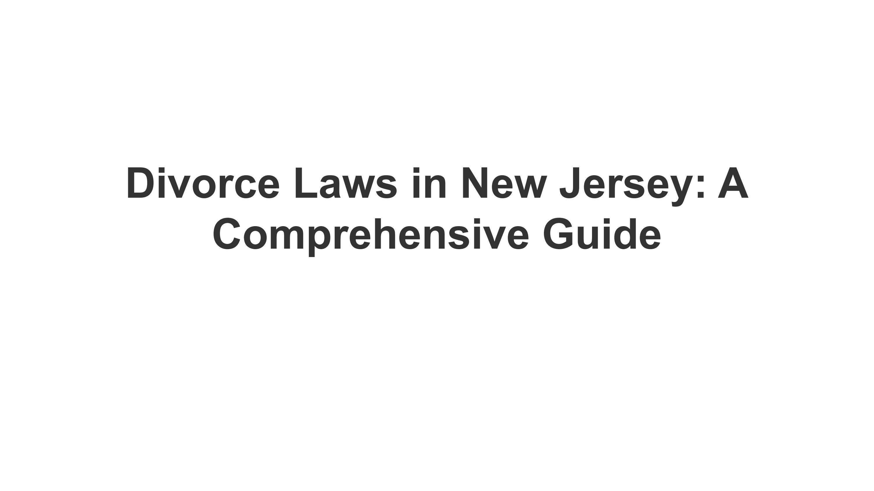 Divorce Law In New Jersey By Sheeker56 Issuu