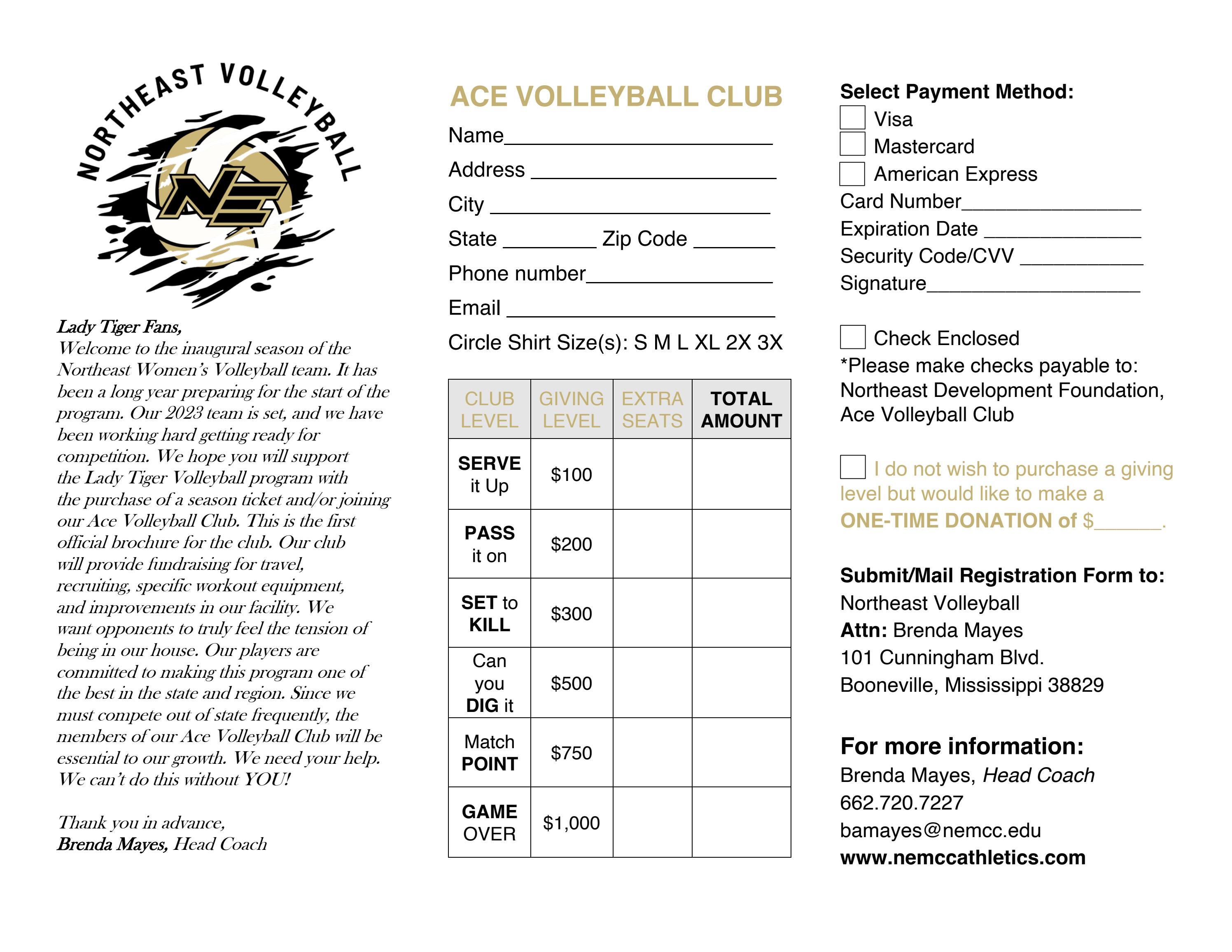 NEMCC 2023 ACE Volleyball Club Brochure by Northeast Mississippi Community College Issuu