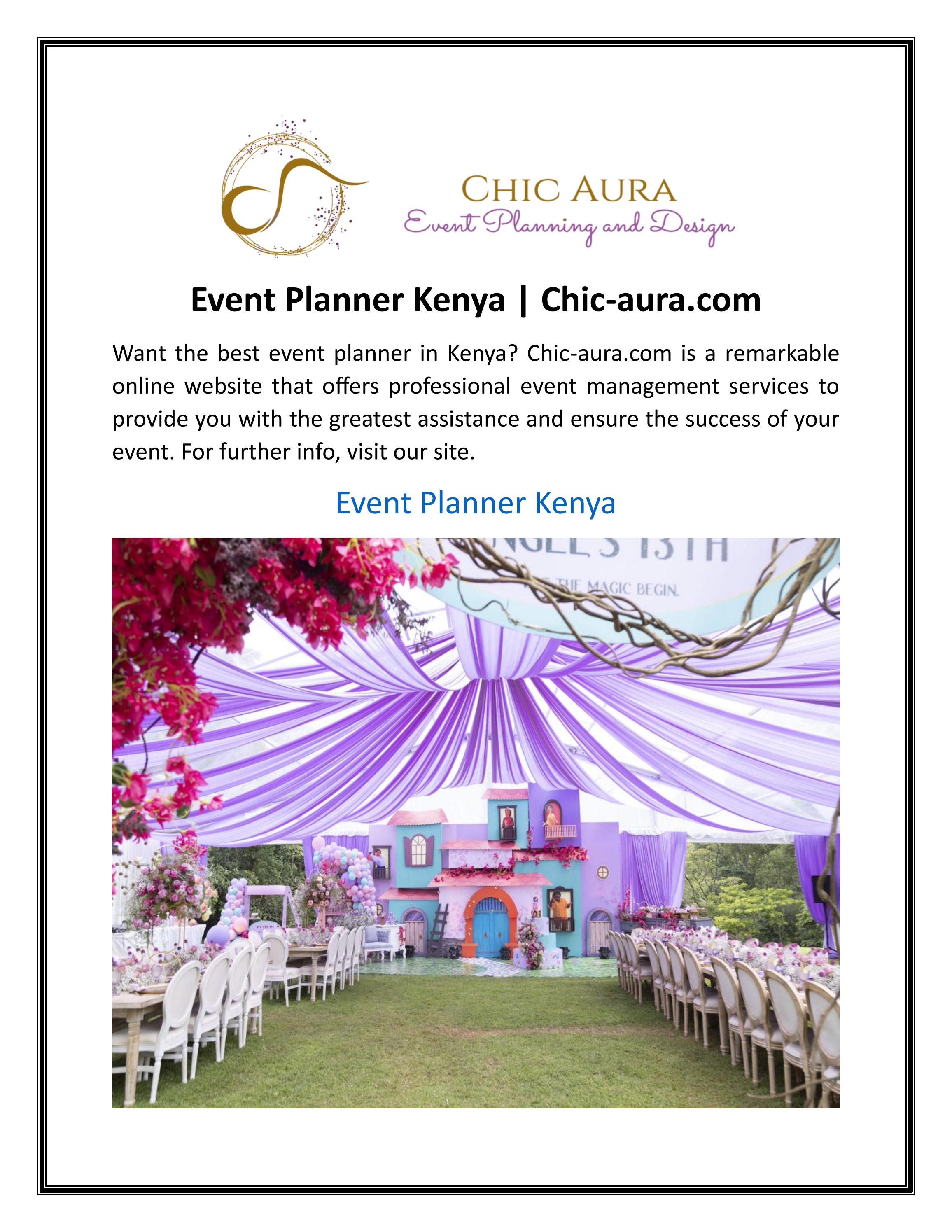 Event Planner Kenya by chicaura Issuu