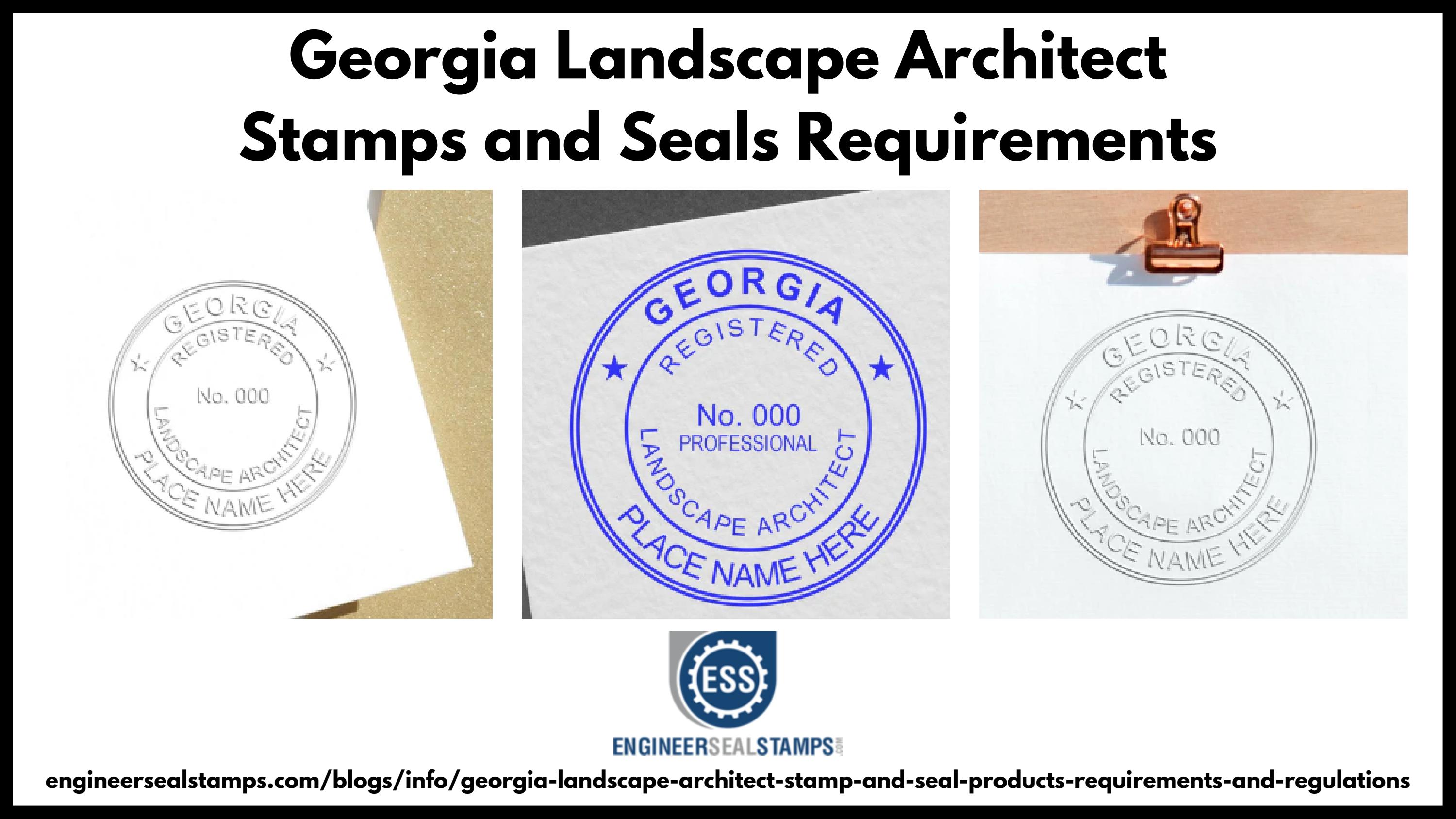 Landscape Architect Stamps and Seals Requirements by Engineer