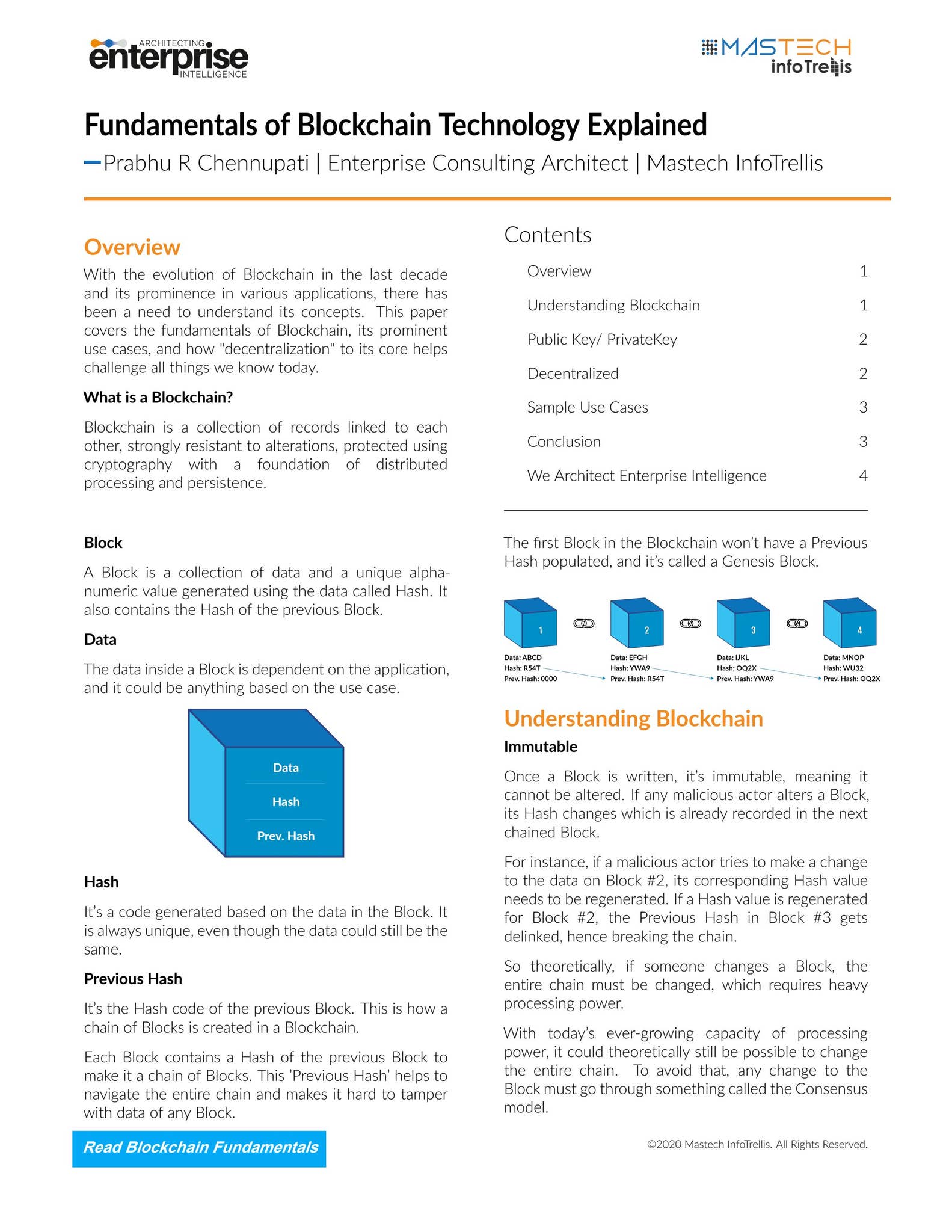 The ABCs of Blockchain Technology by Mastech InfoTrellis - Issuu