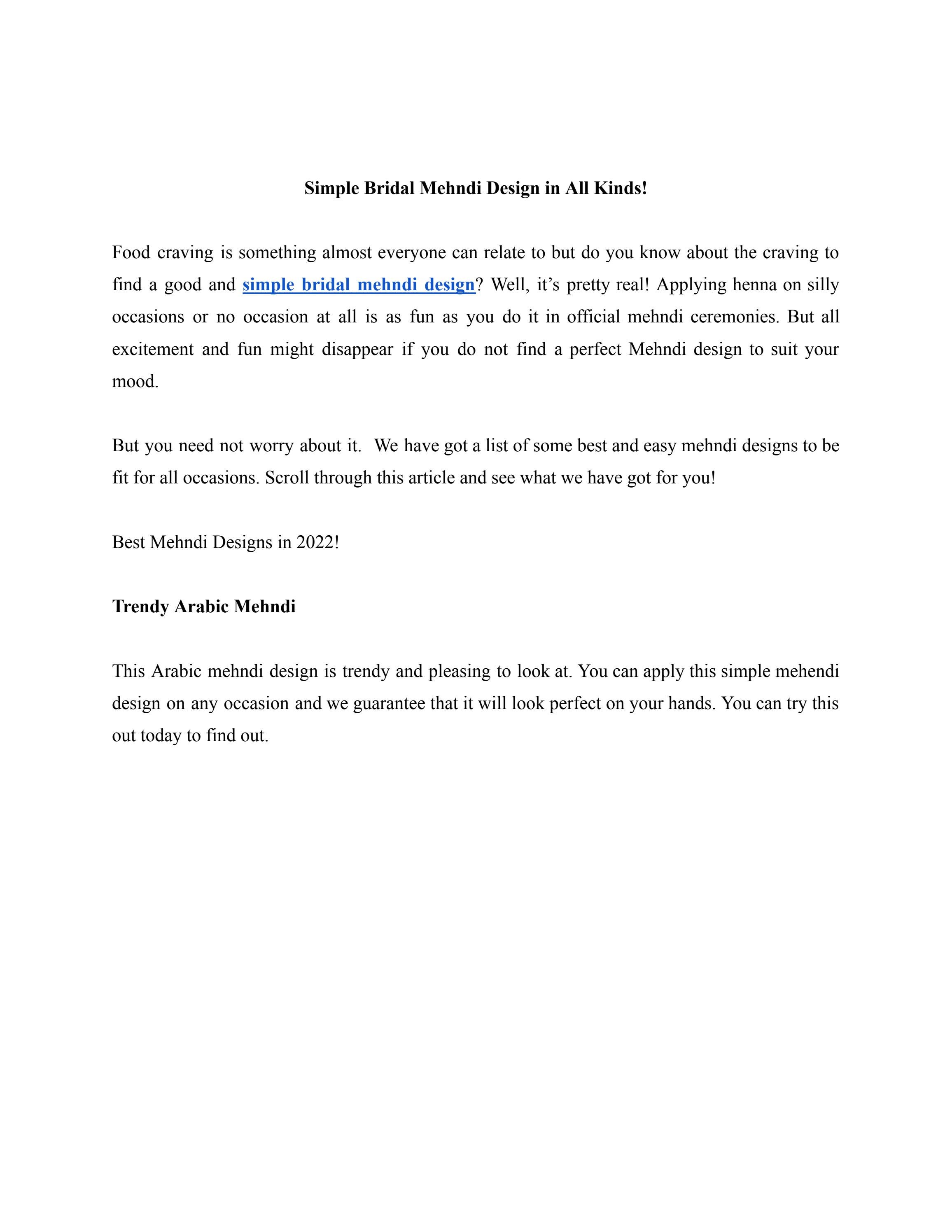 Simple Bridal Mehndi Design In All Kinds By Betterhalf Issuu