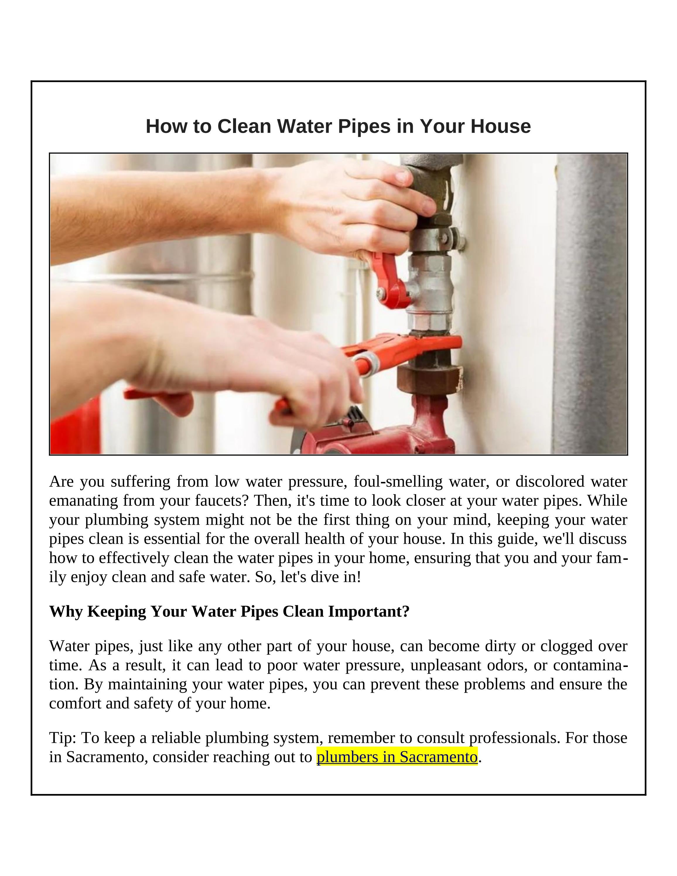 DIY Guide to Cleaning Water Pipes in Your House by preferredplumbing1 Issuu