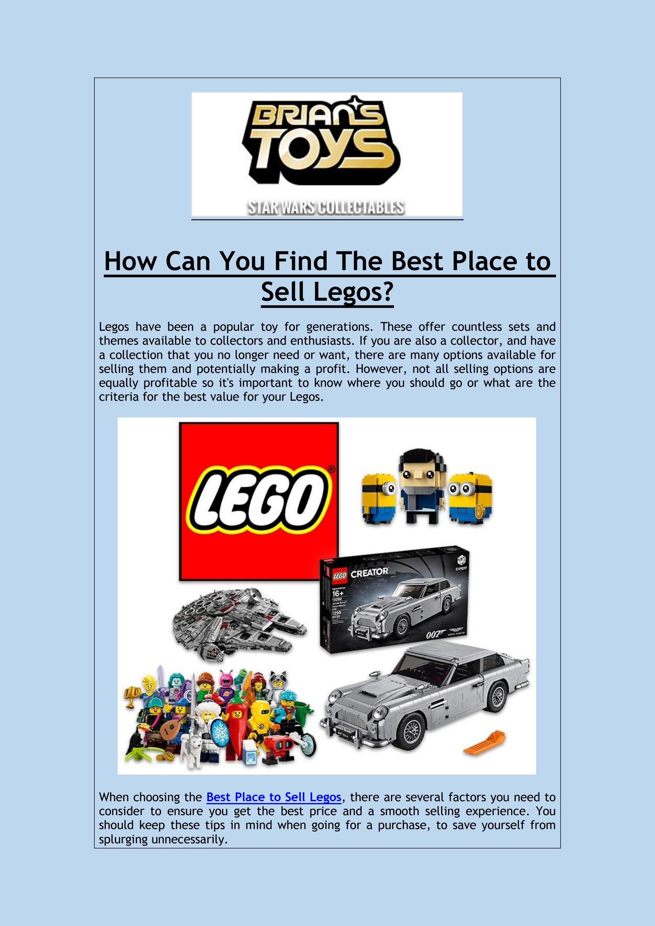 How Can You Find The Best Place to Sell Legos? by Brian's Toys Issuu