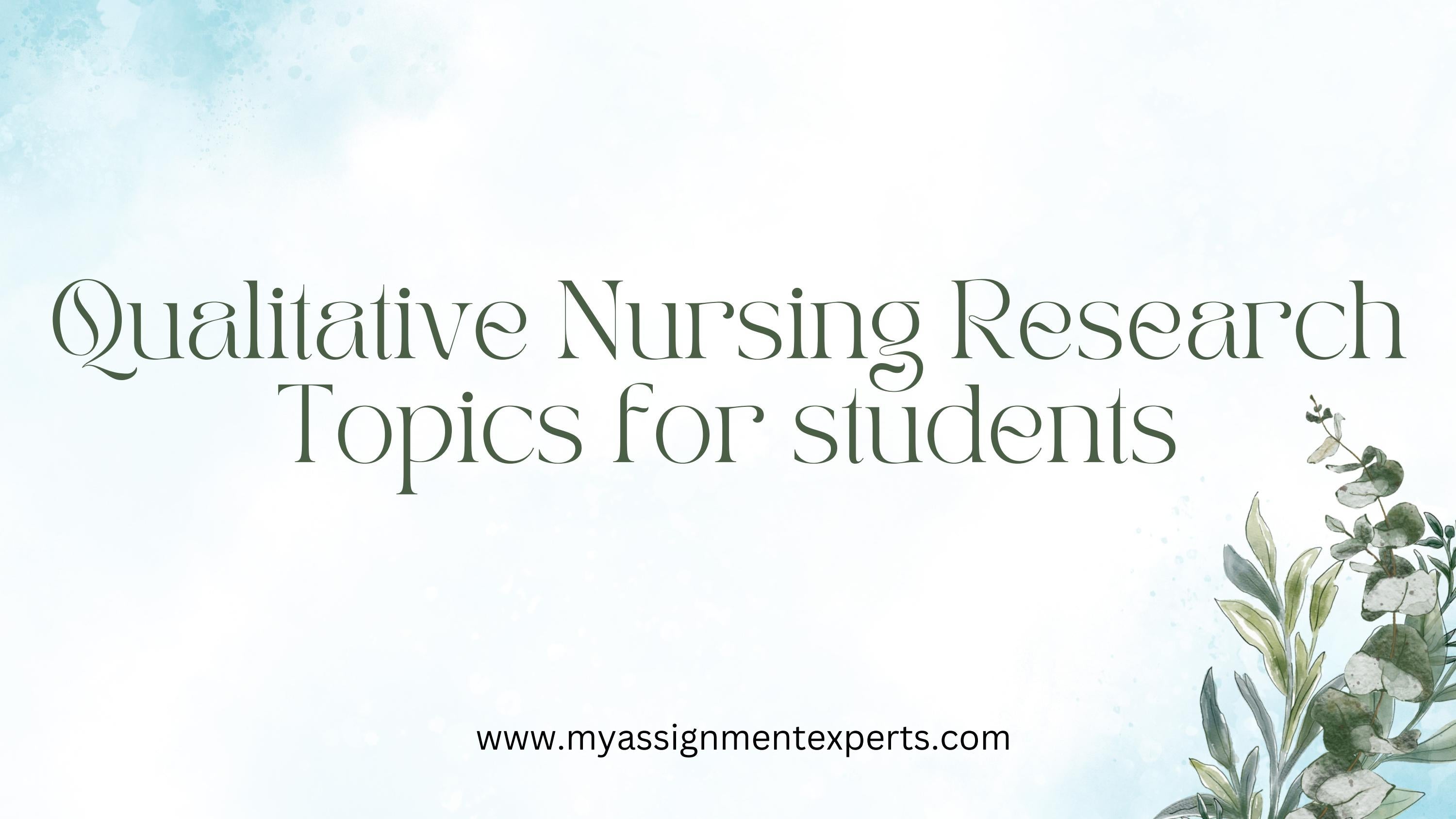 global qualitative nursing research author guidelines