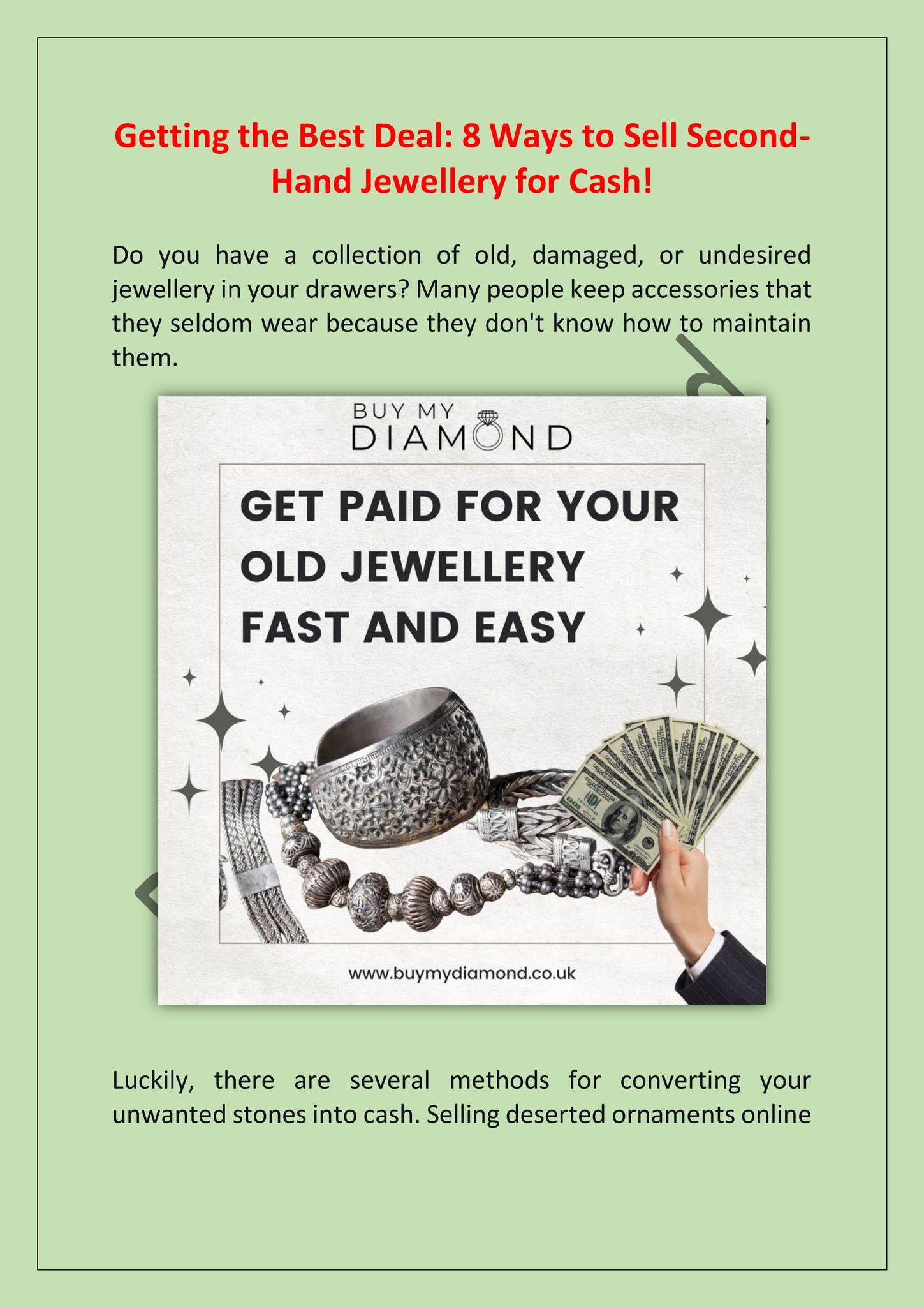 Getting the Best Deal: 8 Ways to Sell Second-Hand Jewellery  display picture 3