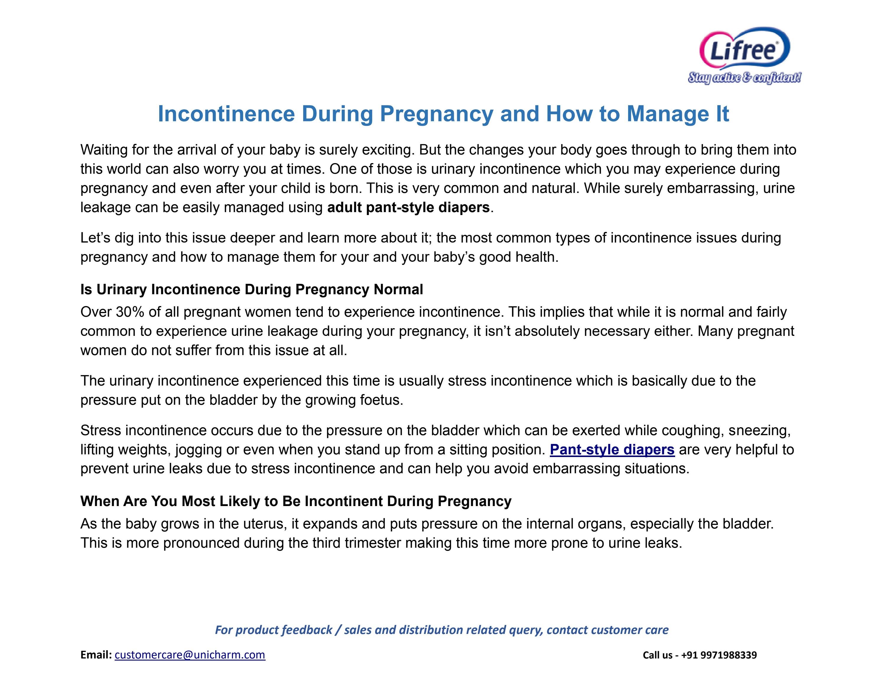 Incontinence During Pregnancy and How to Manage It by Harleen Kaur Issuu
