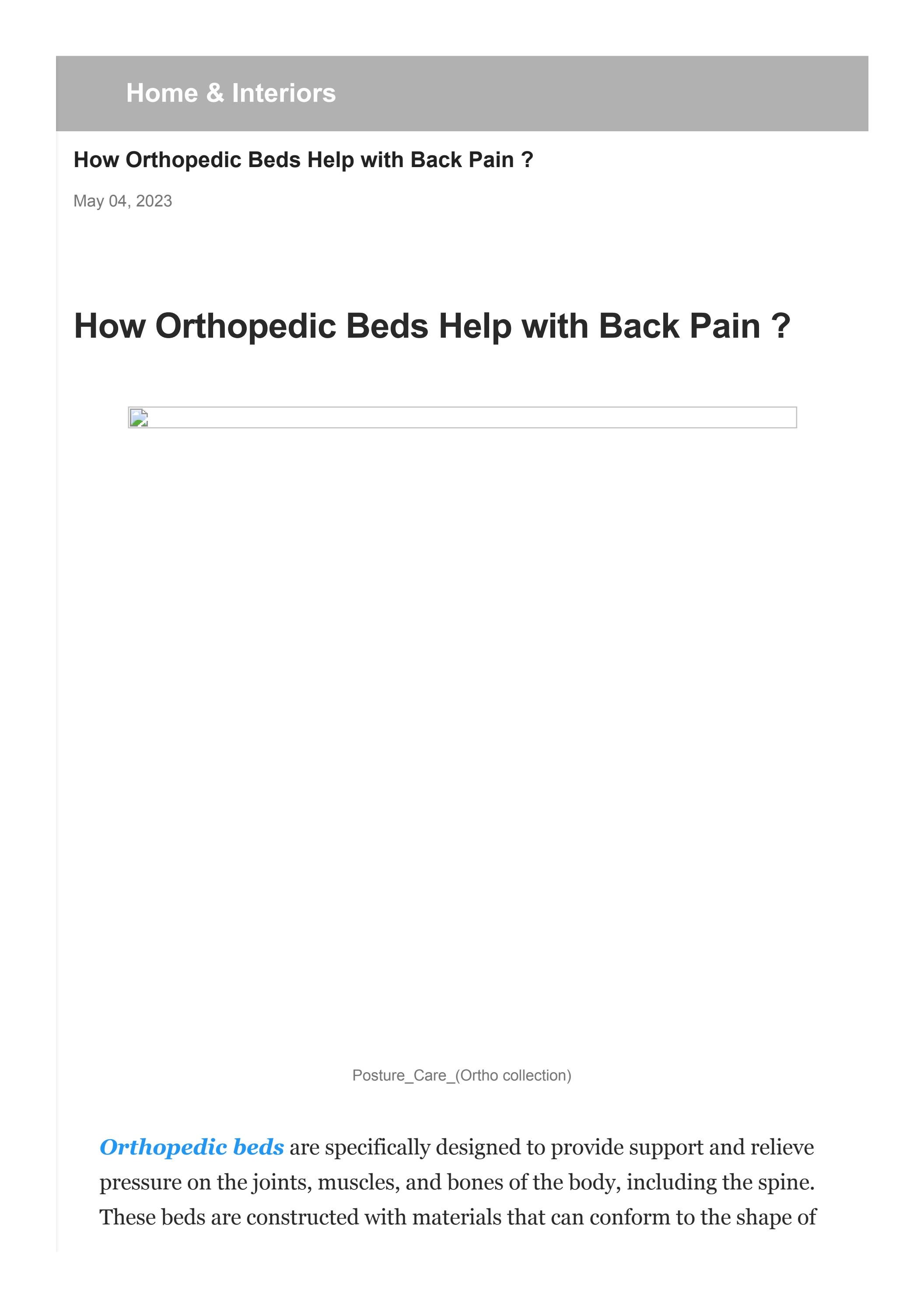 HOW ORTHOPEDIC BEDS HELP WITH BACK PAIN ? by Daniel taylor Issuu