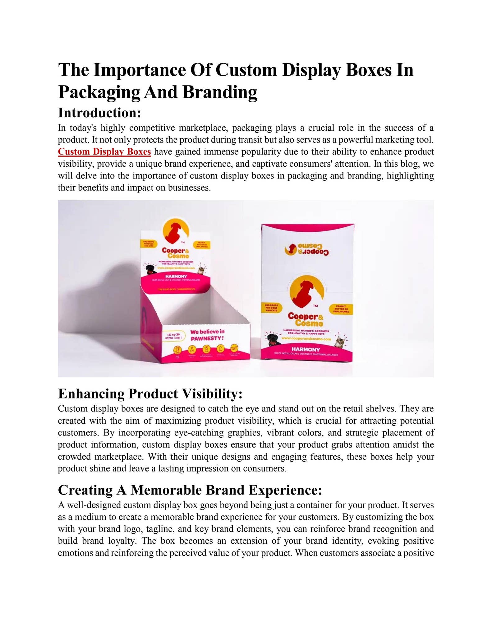The Importance Of Custom Display Boxes In Packaging And Branding by ...