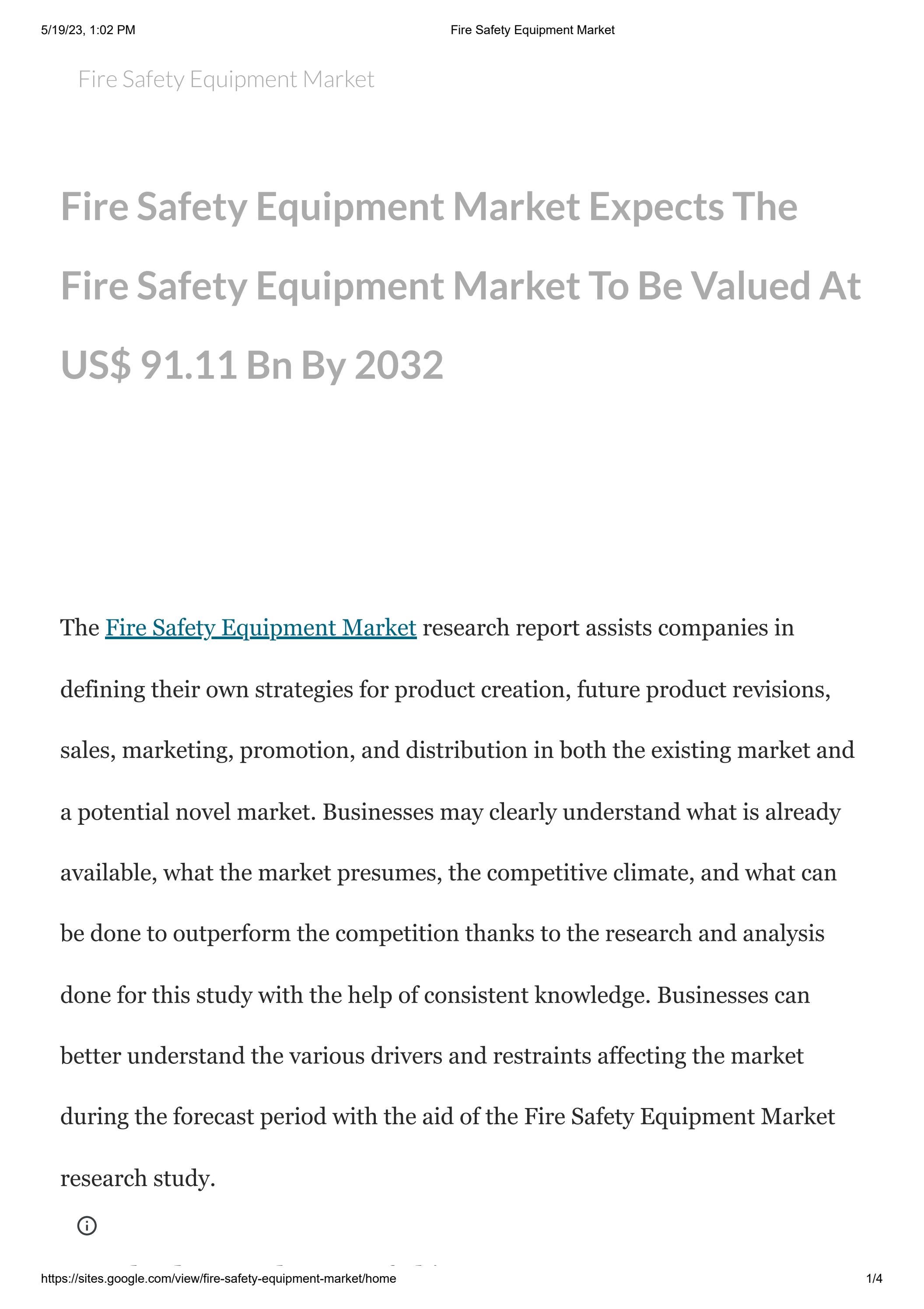 Fire Safety Equipment Market by Akshay Satwaskar Issuu
