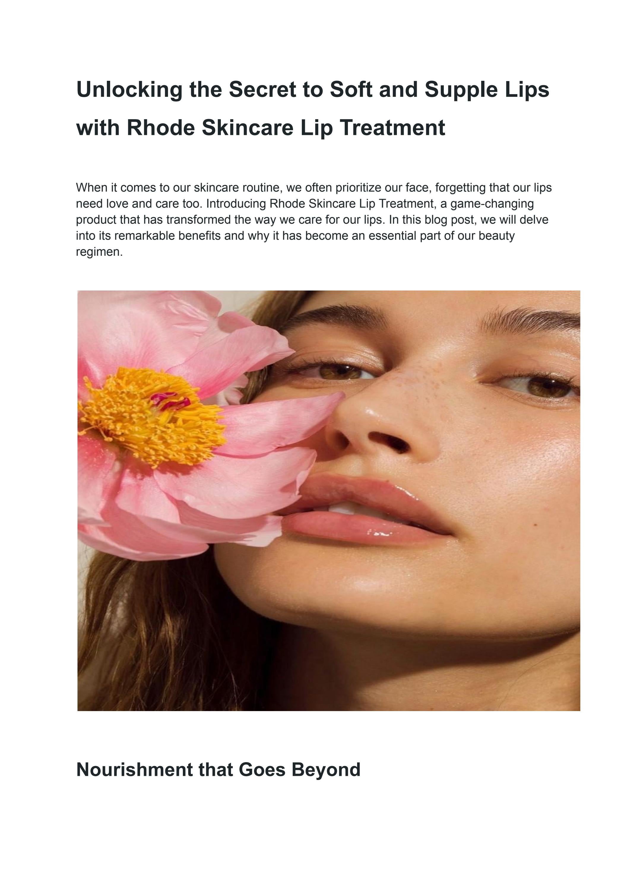 Rhode Skincare Lip Treatment What You Need to Know by beautysalonorbit