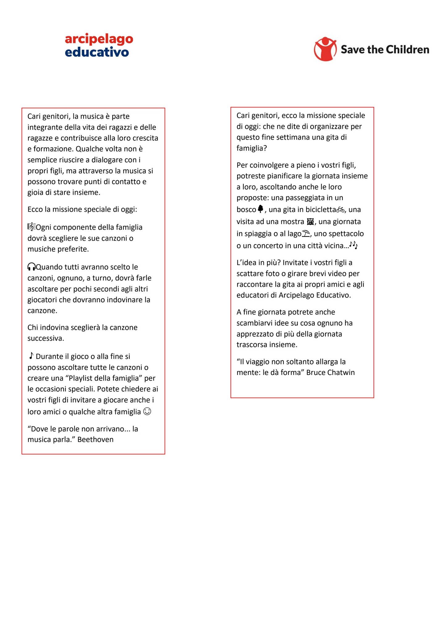 ESEMPI MESSAGGI PER GENITORI by Save the Children Italia - Issuu
