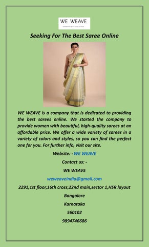 best saree company